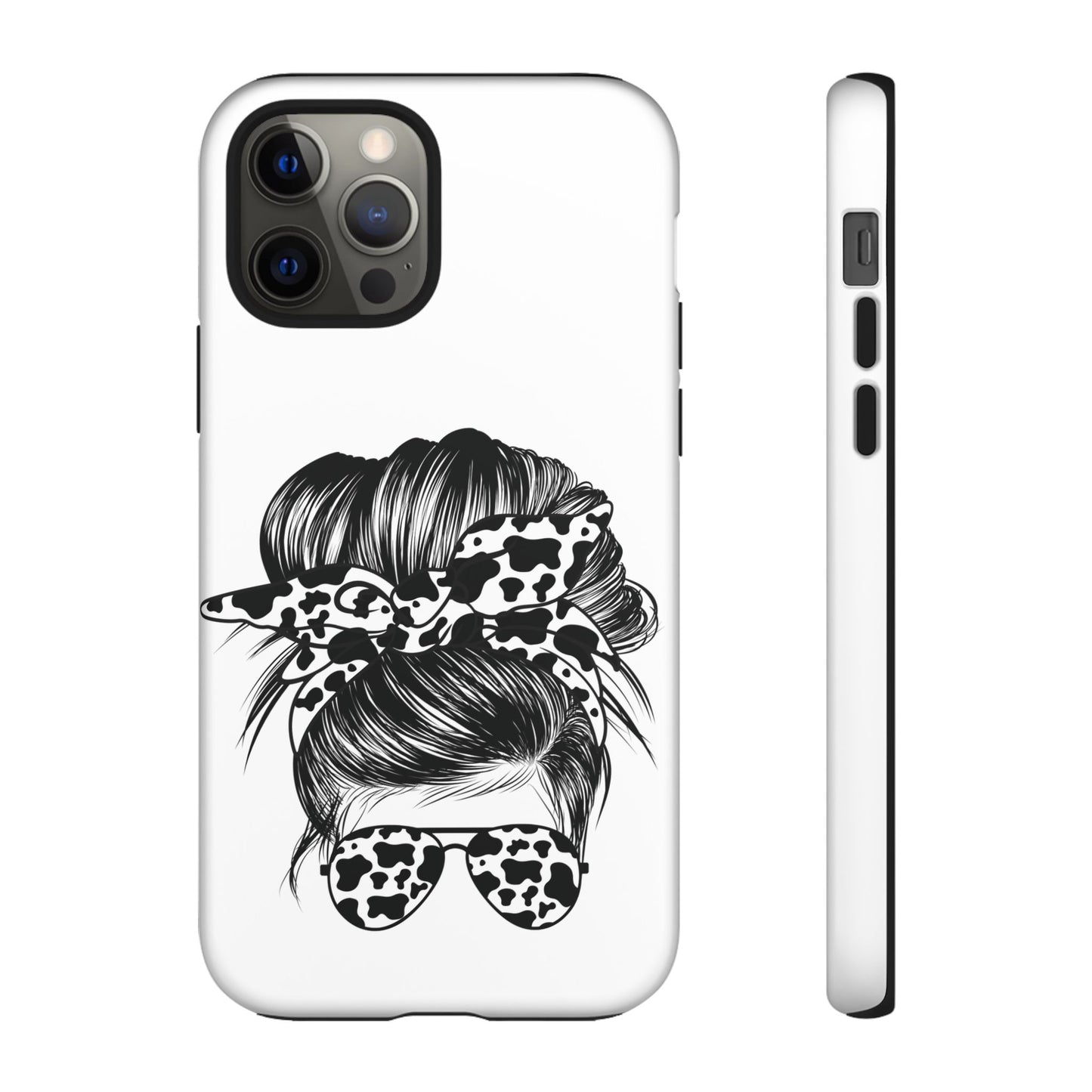 Cow Print Woman Mom Wife Protective Phone Case for Iphone, Samsung and Google Phones
