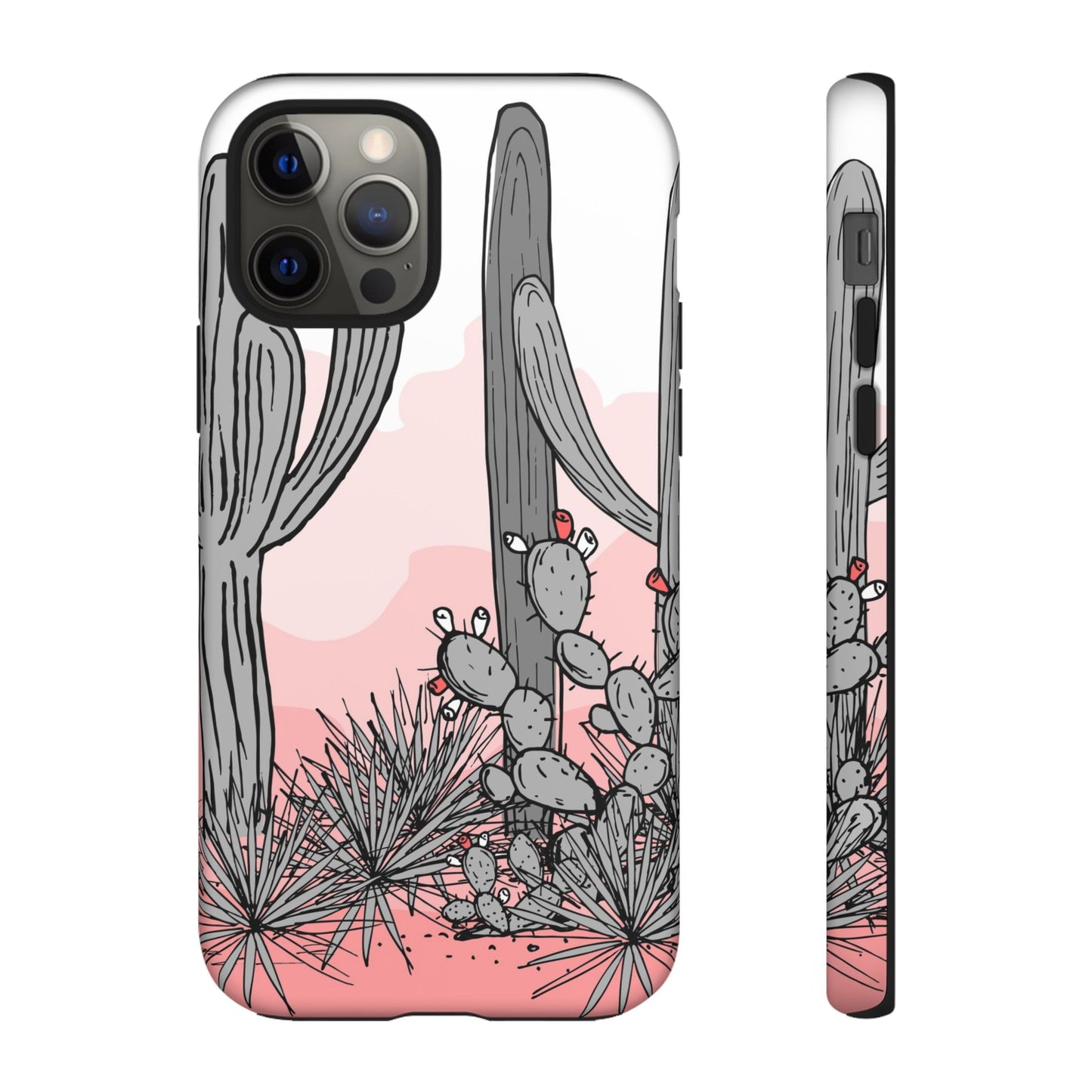 Pastel Cactus Sunset Protective Phone Case