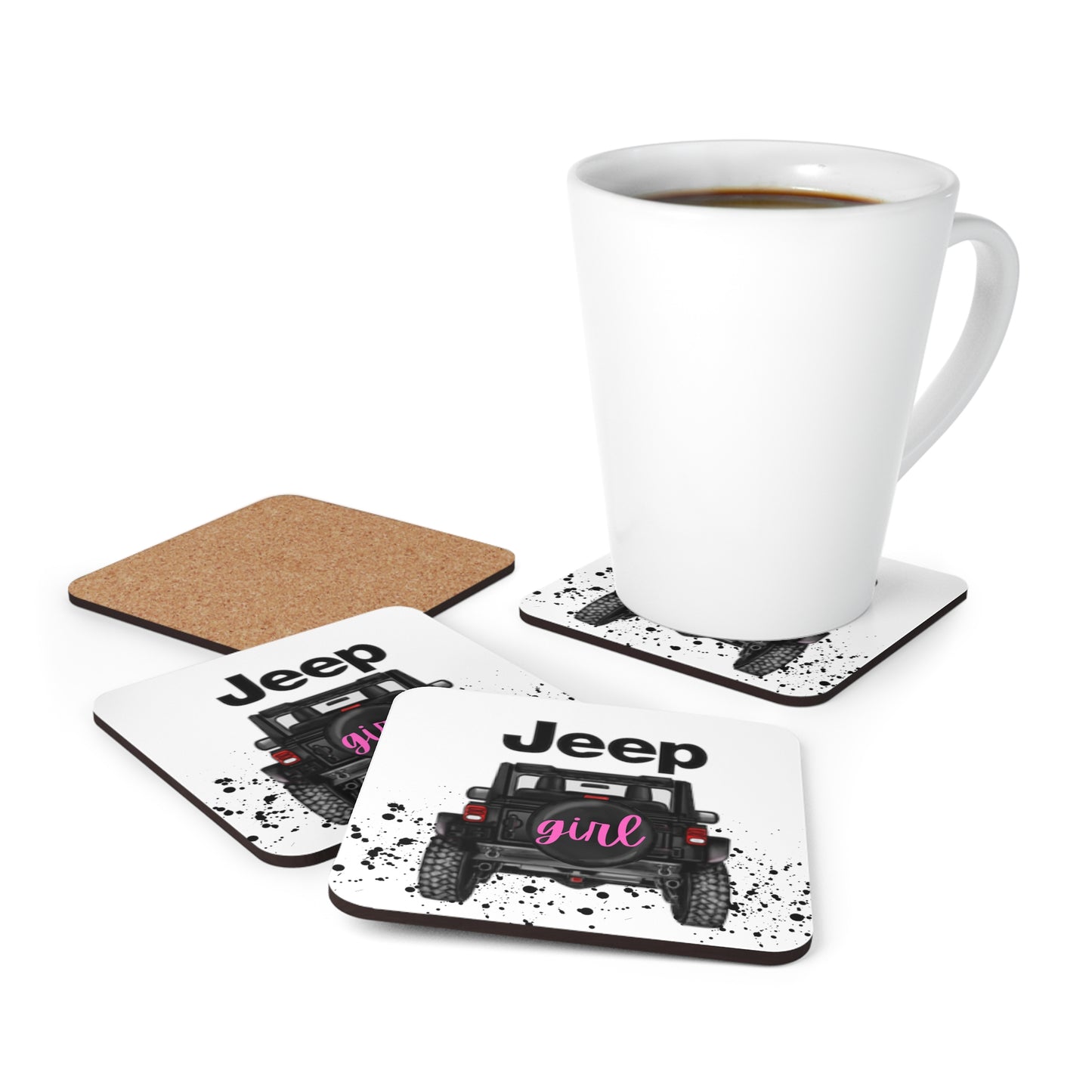 Off Road Girl Corkwood Coaster Set