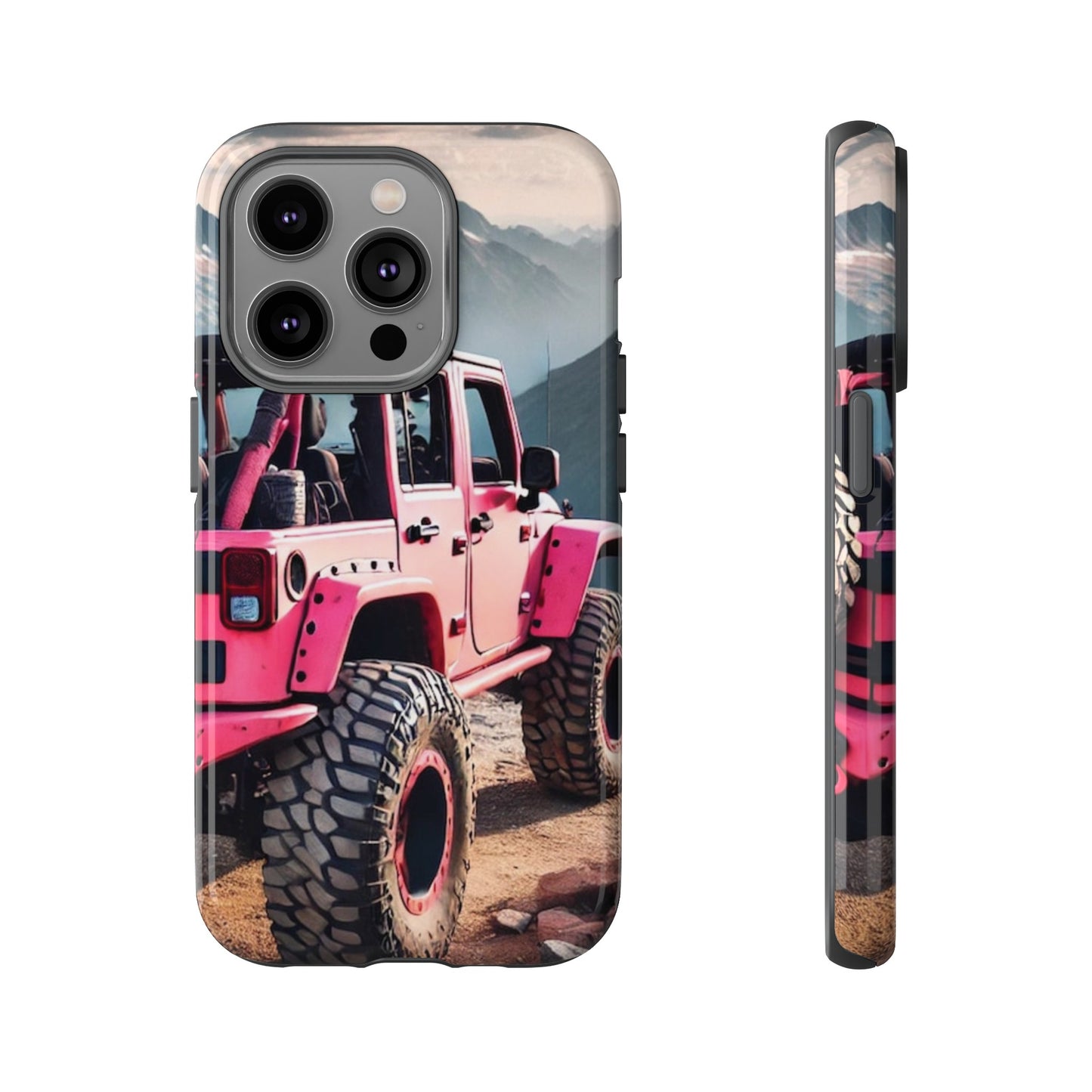 Pink Jeep Protective Phone Case