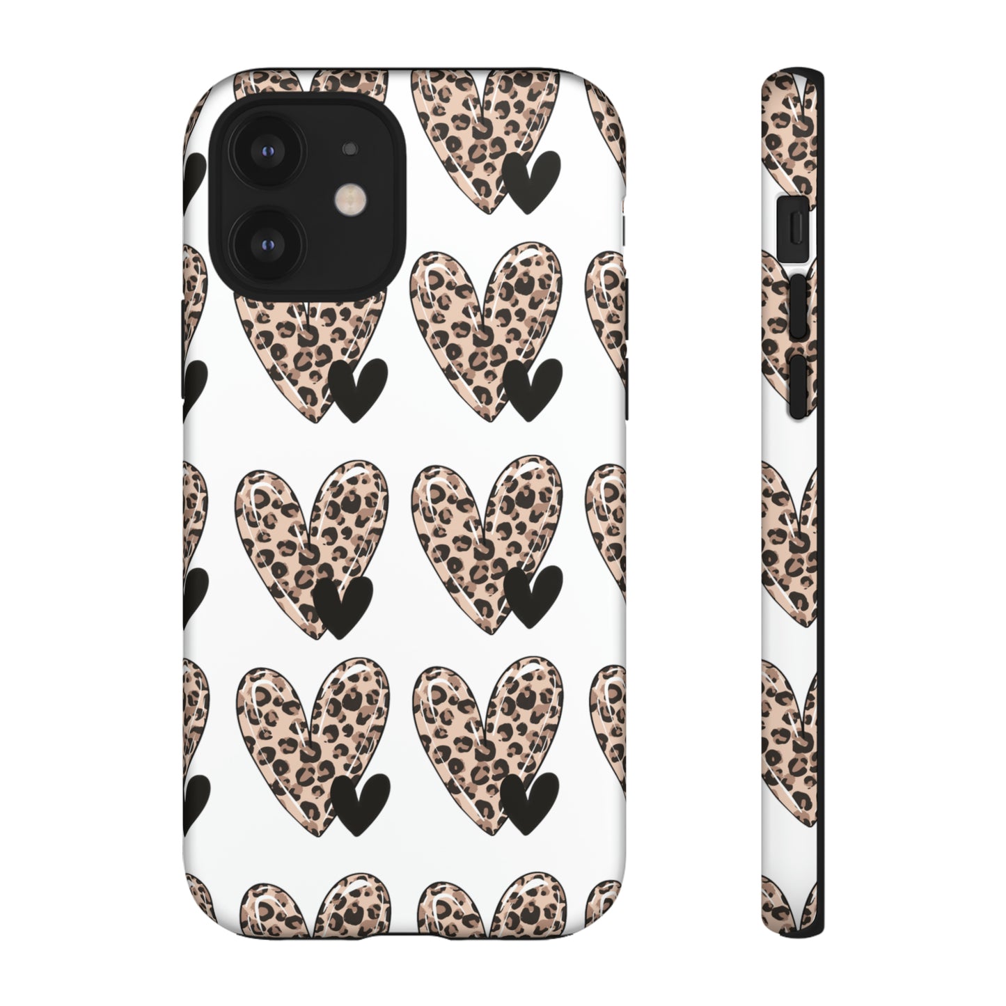 Leopard Hearts Protective Case for IPhone. Samsung and Google phones