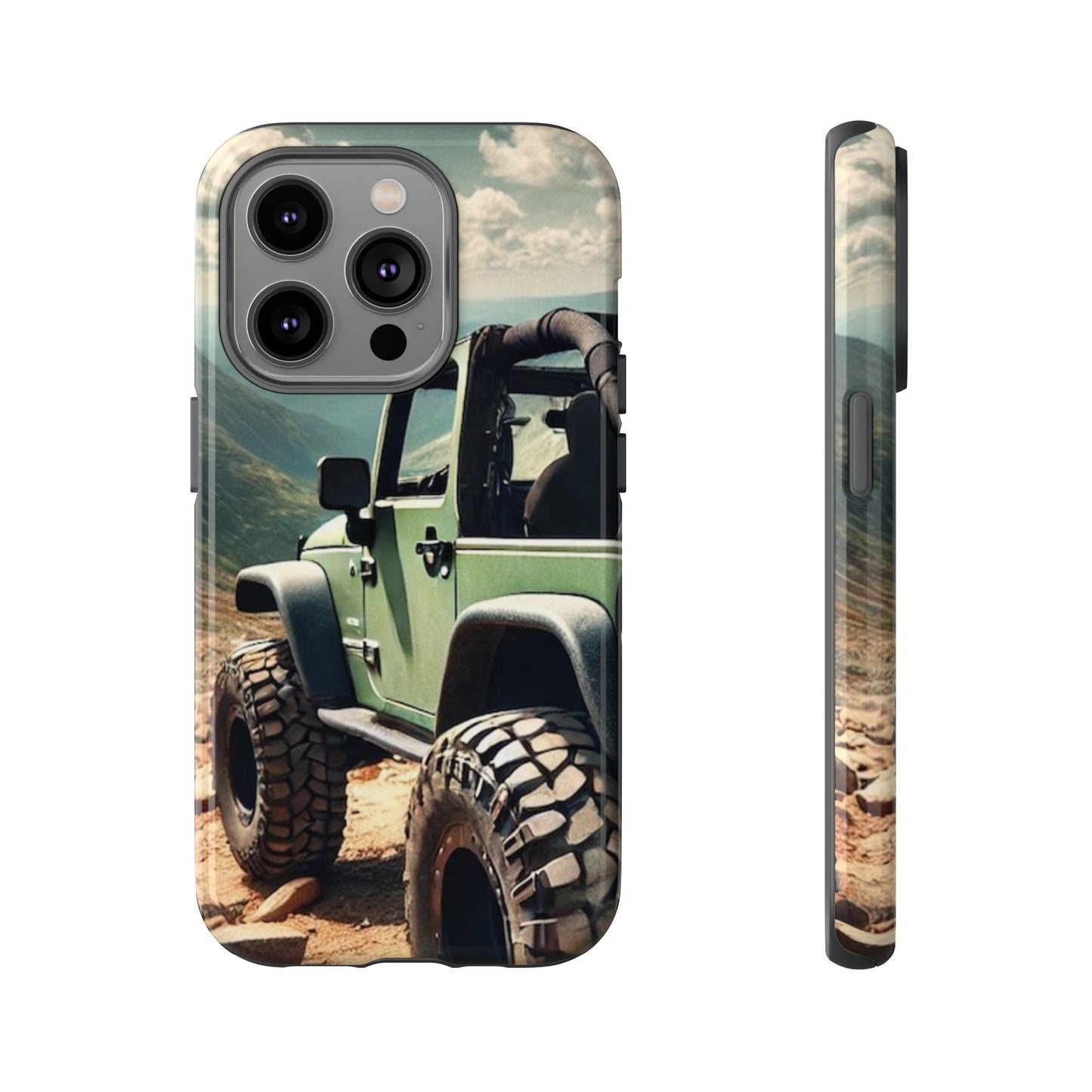 Green Jeep Protective Phone Case