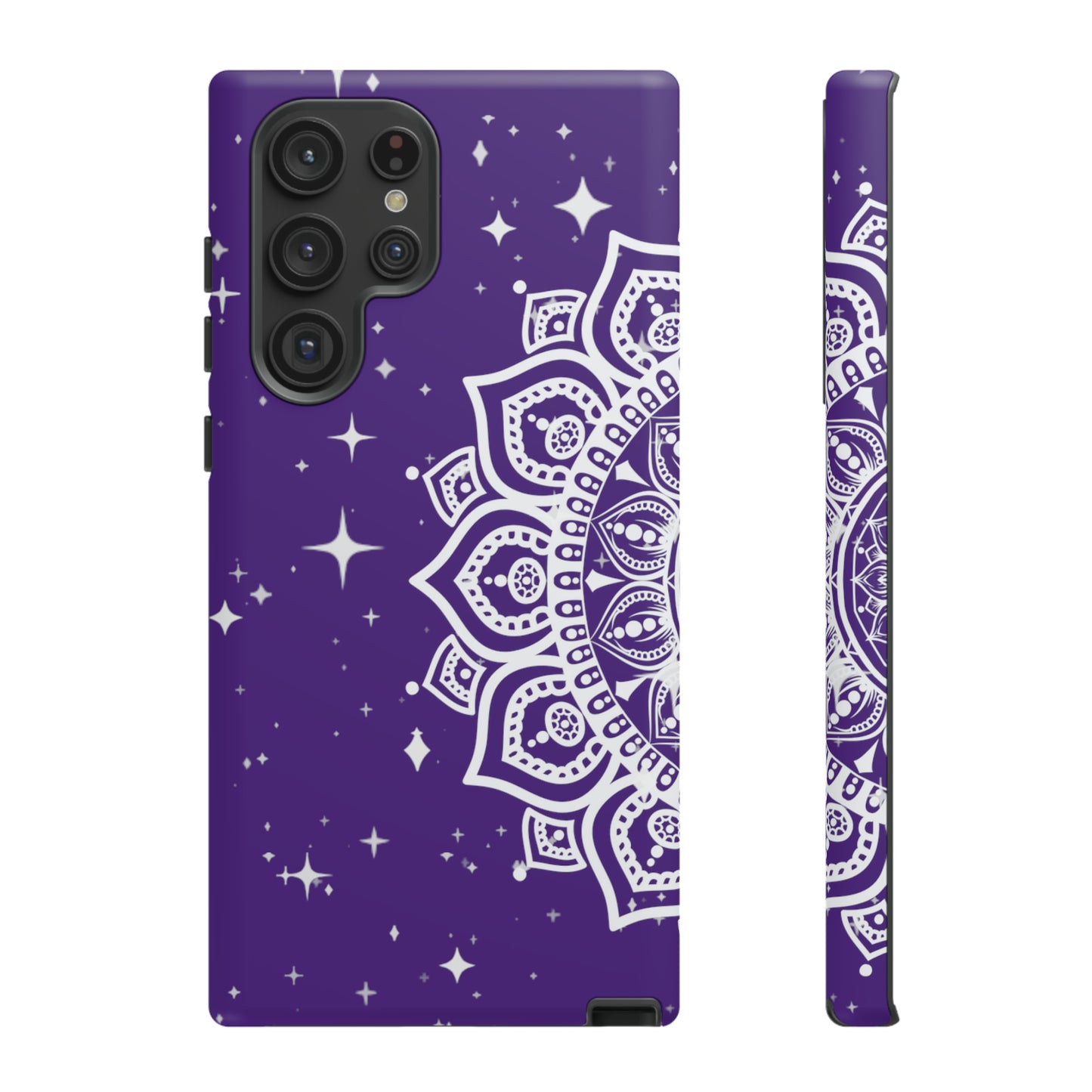 Purple mandala protective phone case for iPhone, Samsung and Google