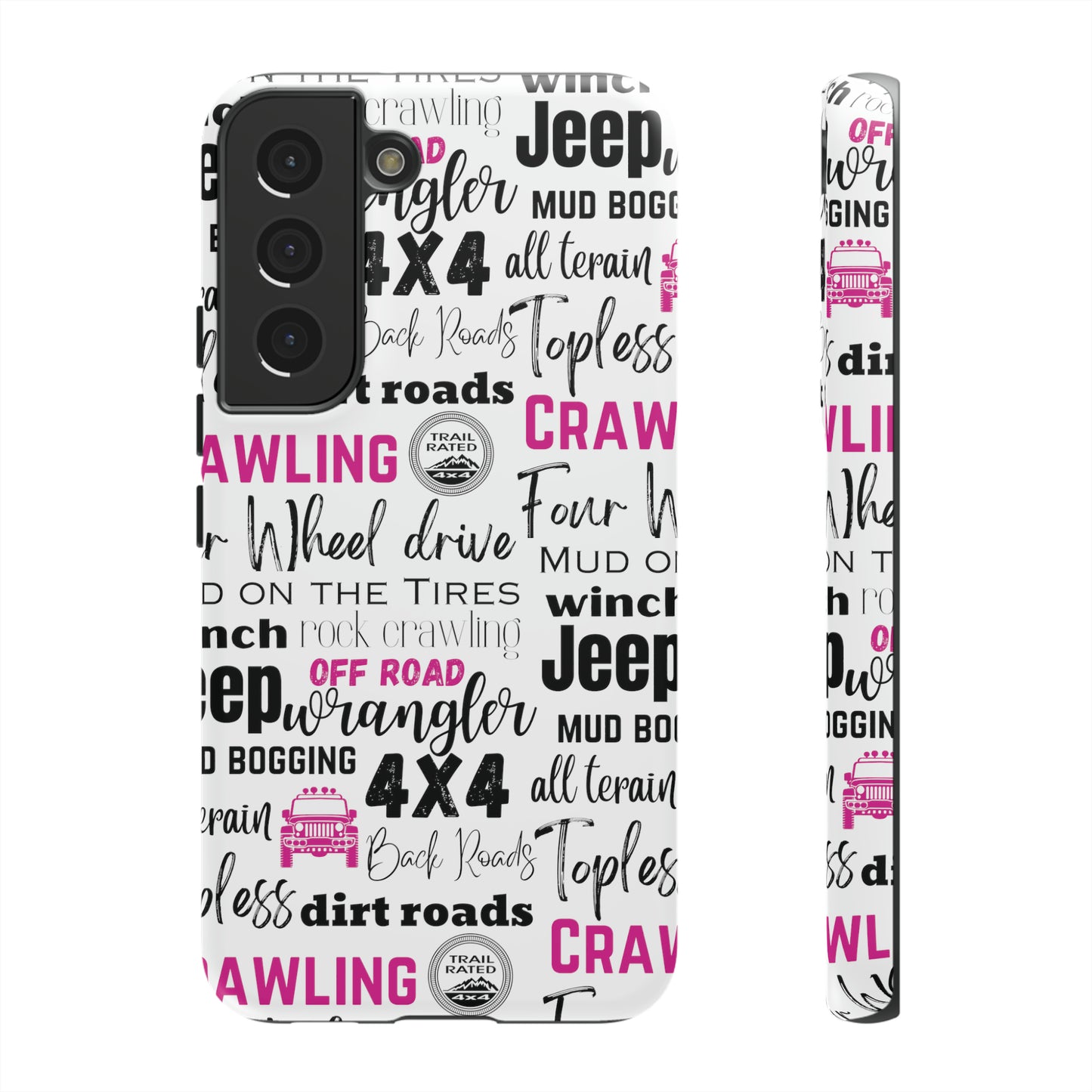 Off Road Subway Art Splash of Pink Protective Phone Case for Iphone, Samsung and Google Phones