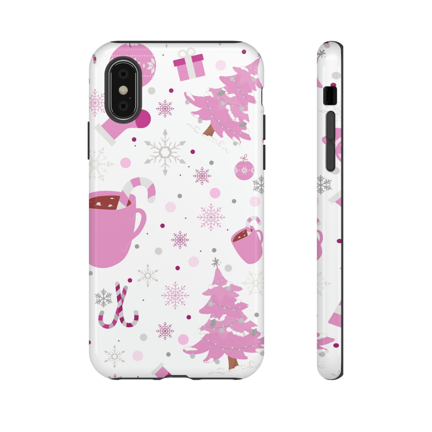 Pink Christmas Protective Case for Iphone, Samsung and