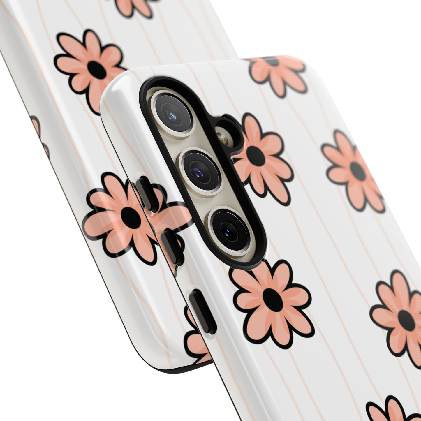 Pink Flowers Protective Phone Case