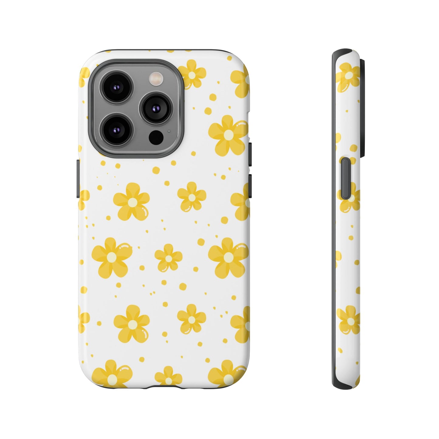 Yellow Flowers Protective Phone Case for Google, Apple and Samsung Phones