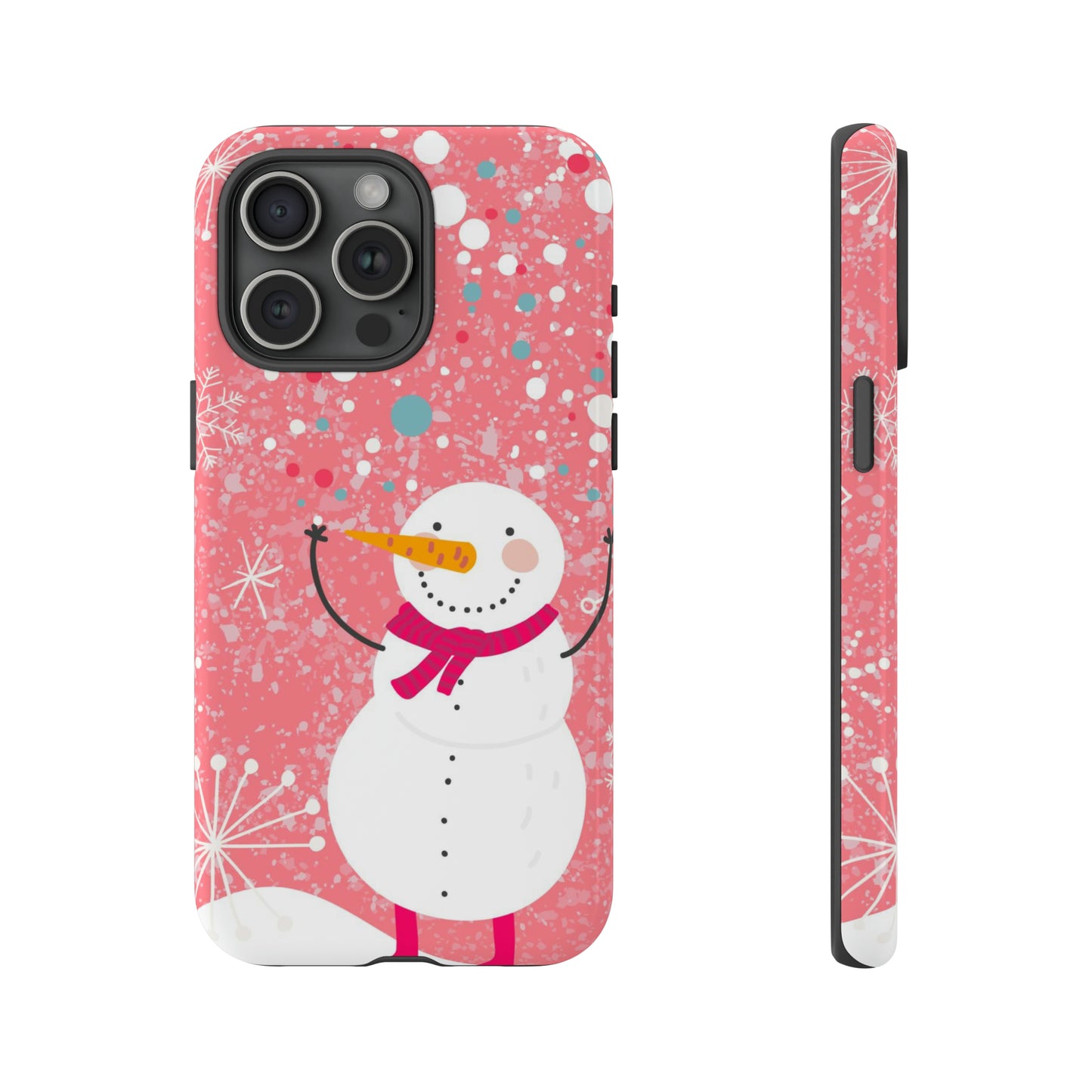 Pink Snowman Protective Case for Iphone, Samsung and a Google phones