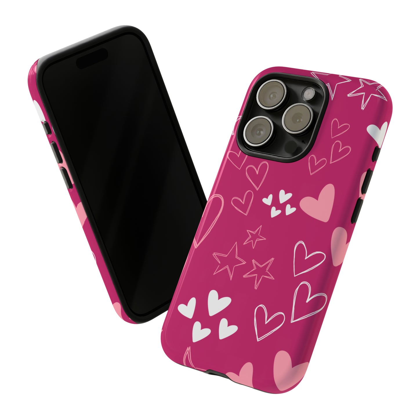 Heart and Stars Protective Case for Google, IPhone and Samsung phones