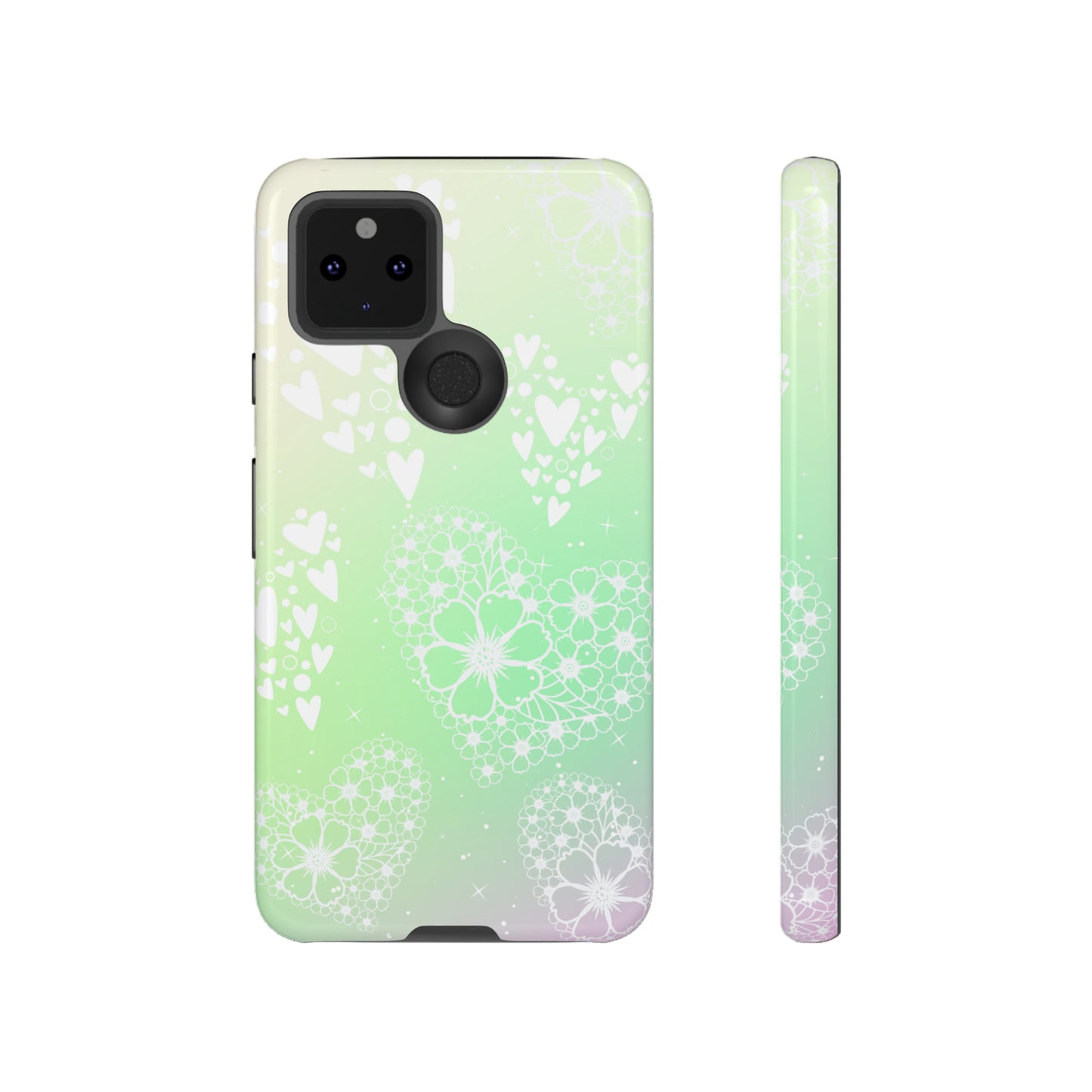 Pastel Heart Ombre Protective Case for Iphone, Google and Samsung