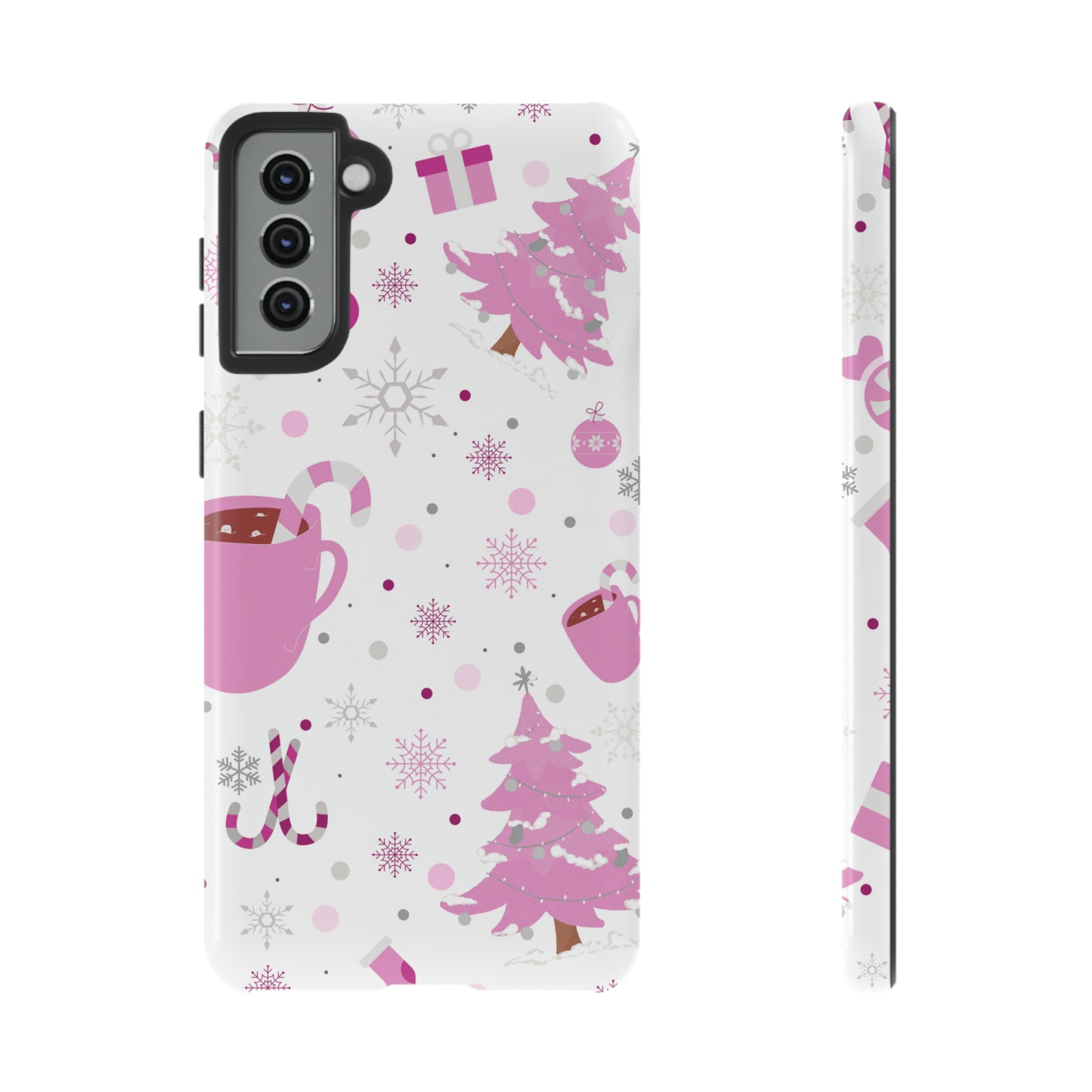 Pink Christmas Protective Case for Iphone, Samsung and