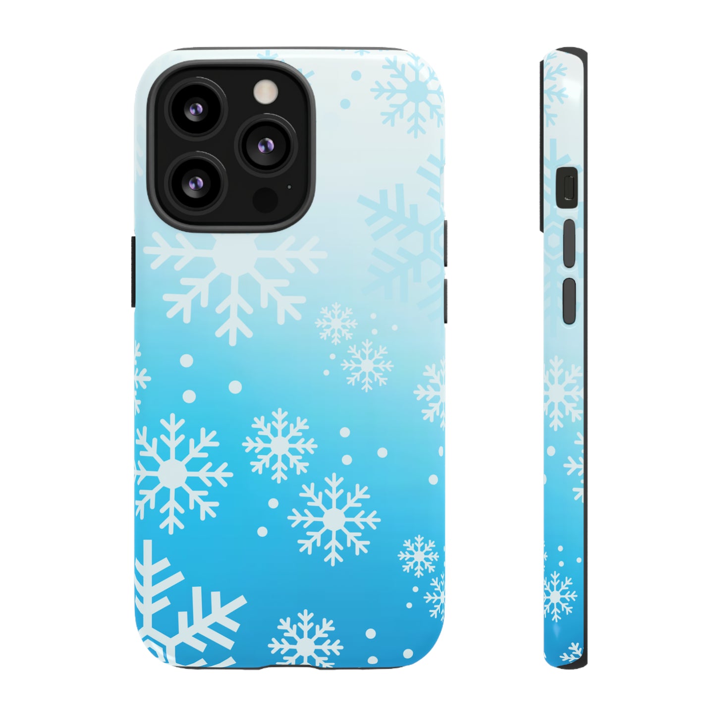 Winter, frozen, snowflake ombré protective phone case for Google, Samsung and IPhone