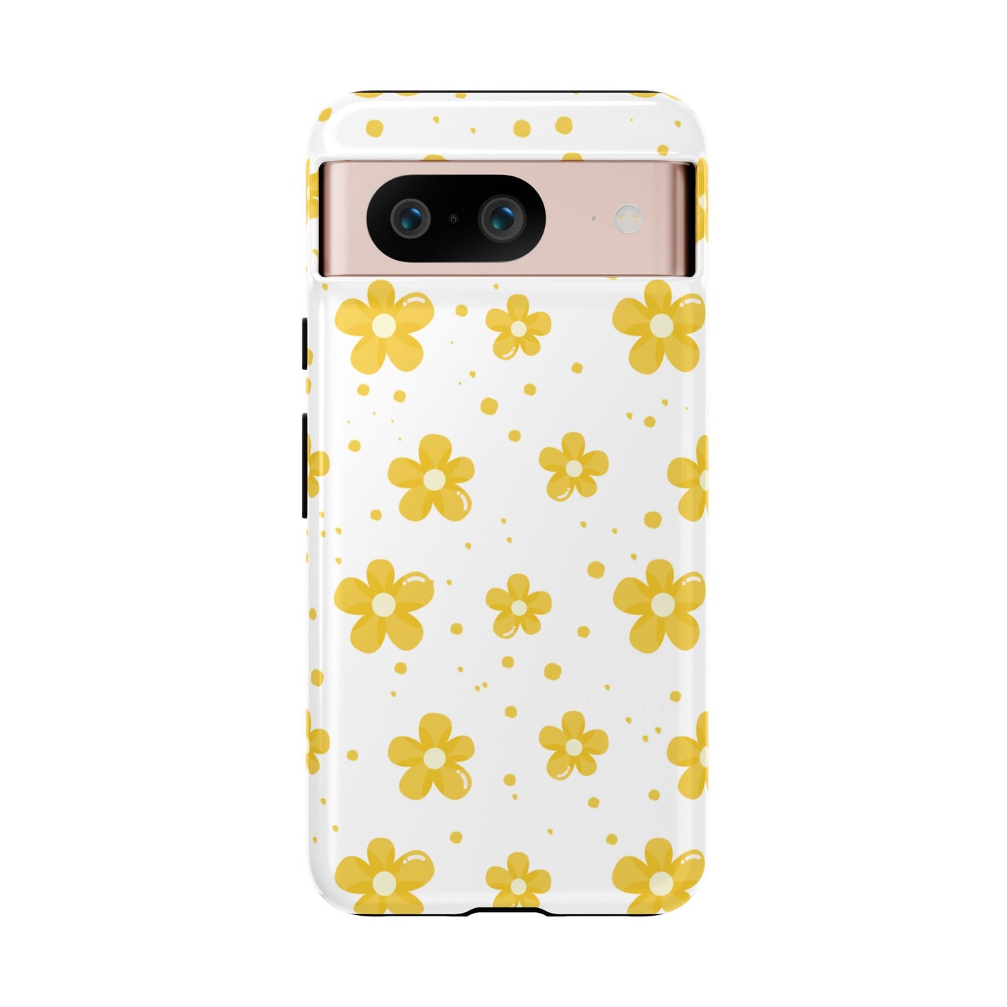 Yellow Flowers Protective Phone Case for Google, Apple and Samsung Phones