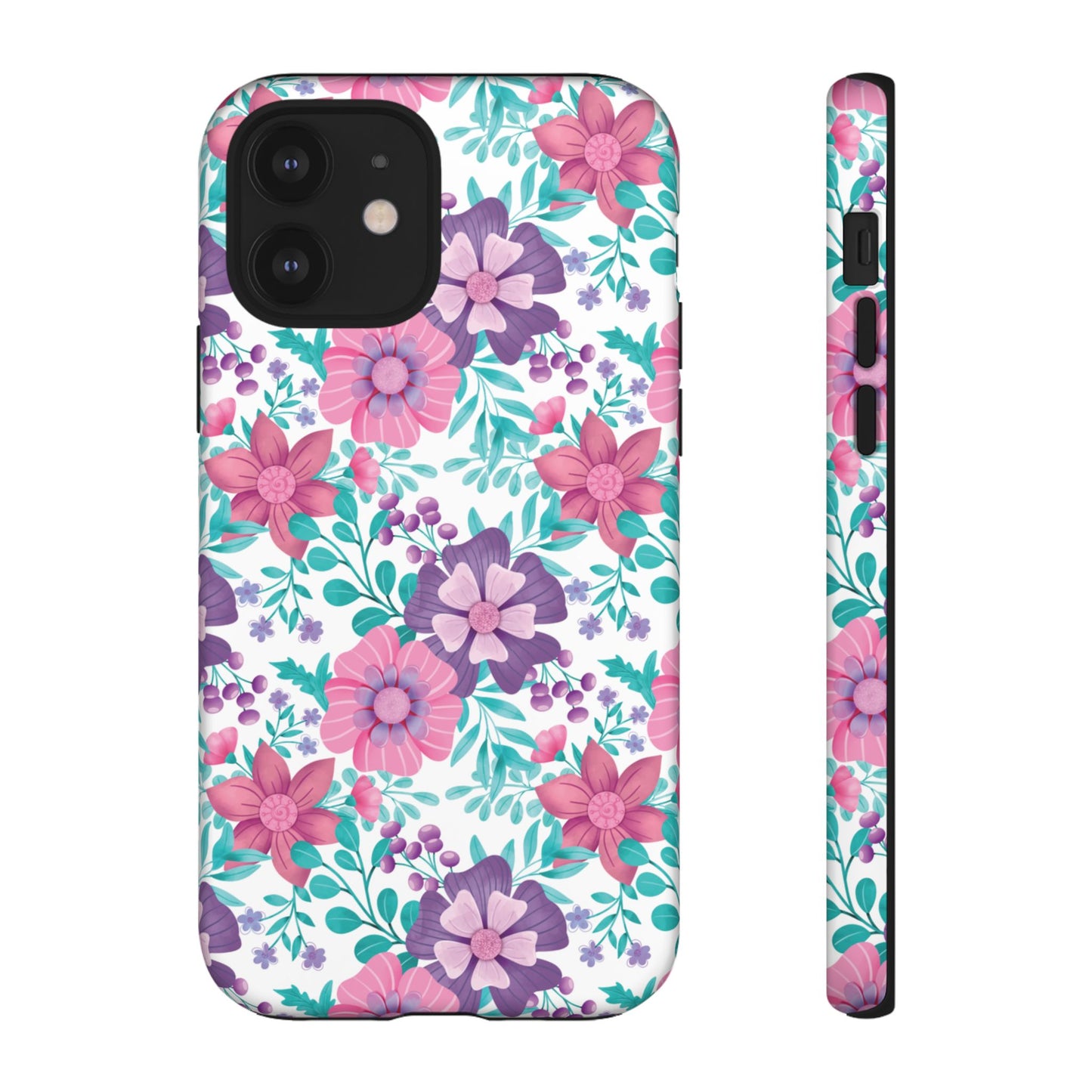Pastel Flowers Protective Phone Case