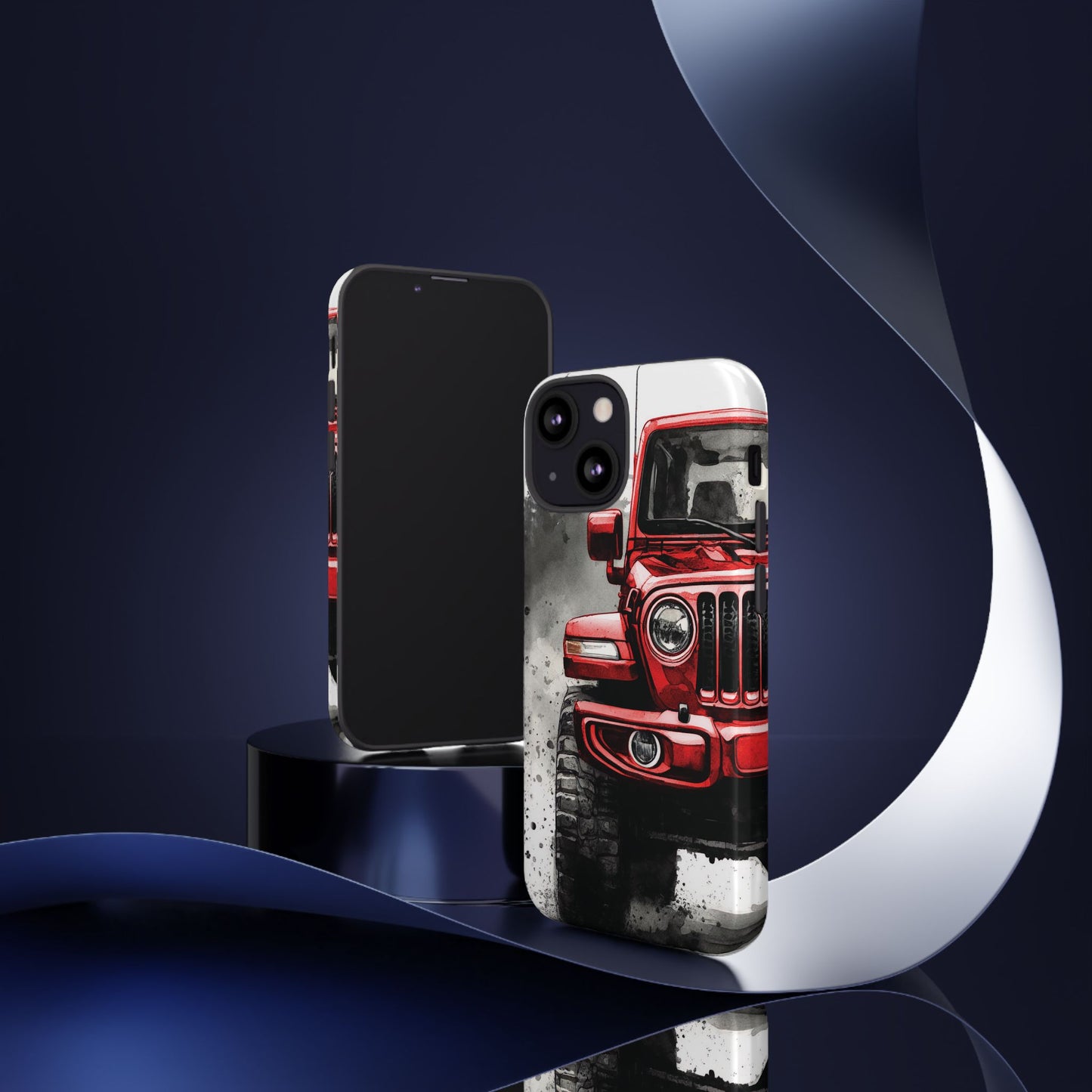 Off Road Love Red Wrangler Protective Phone Case for Iphone, Samsung and Google Phones