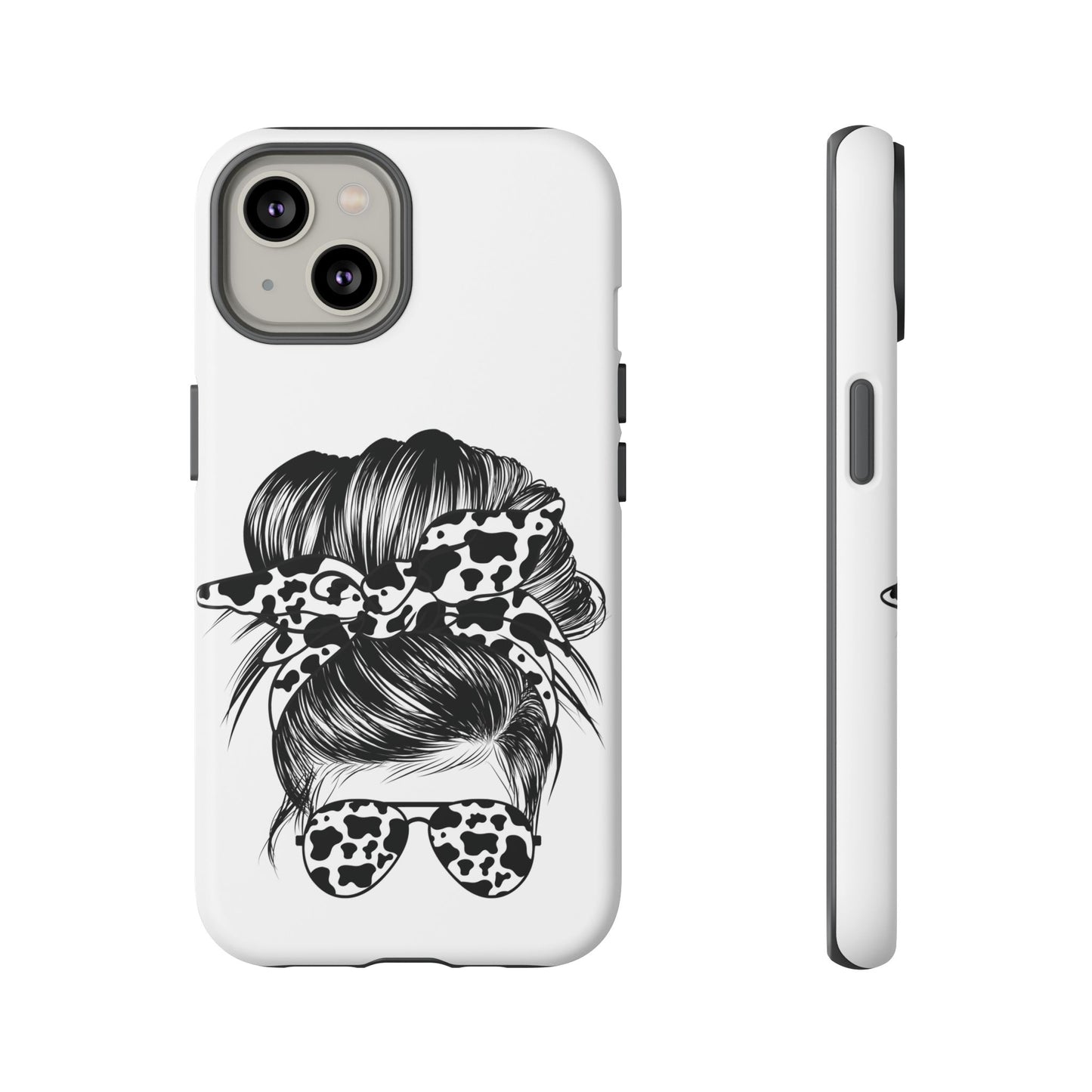 Cow Print Woman Mom Wife Protective Phone Case for Iphone, Samsung and Google Phones