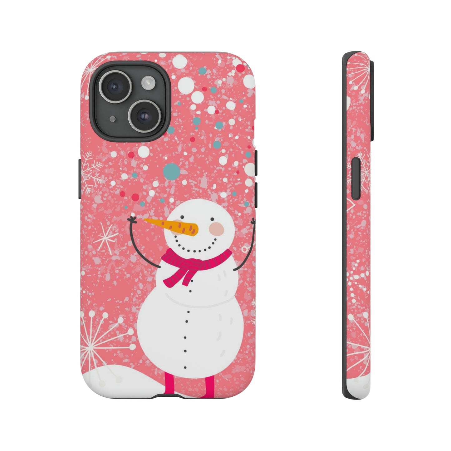 Pink Snowman Protective Case for Iphone, Samsung and a Google phones