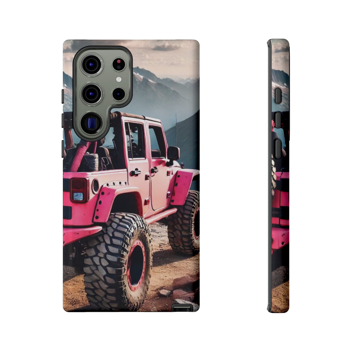 Pink Jeep Protective Phone Case