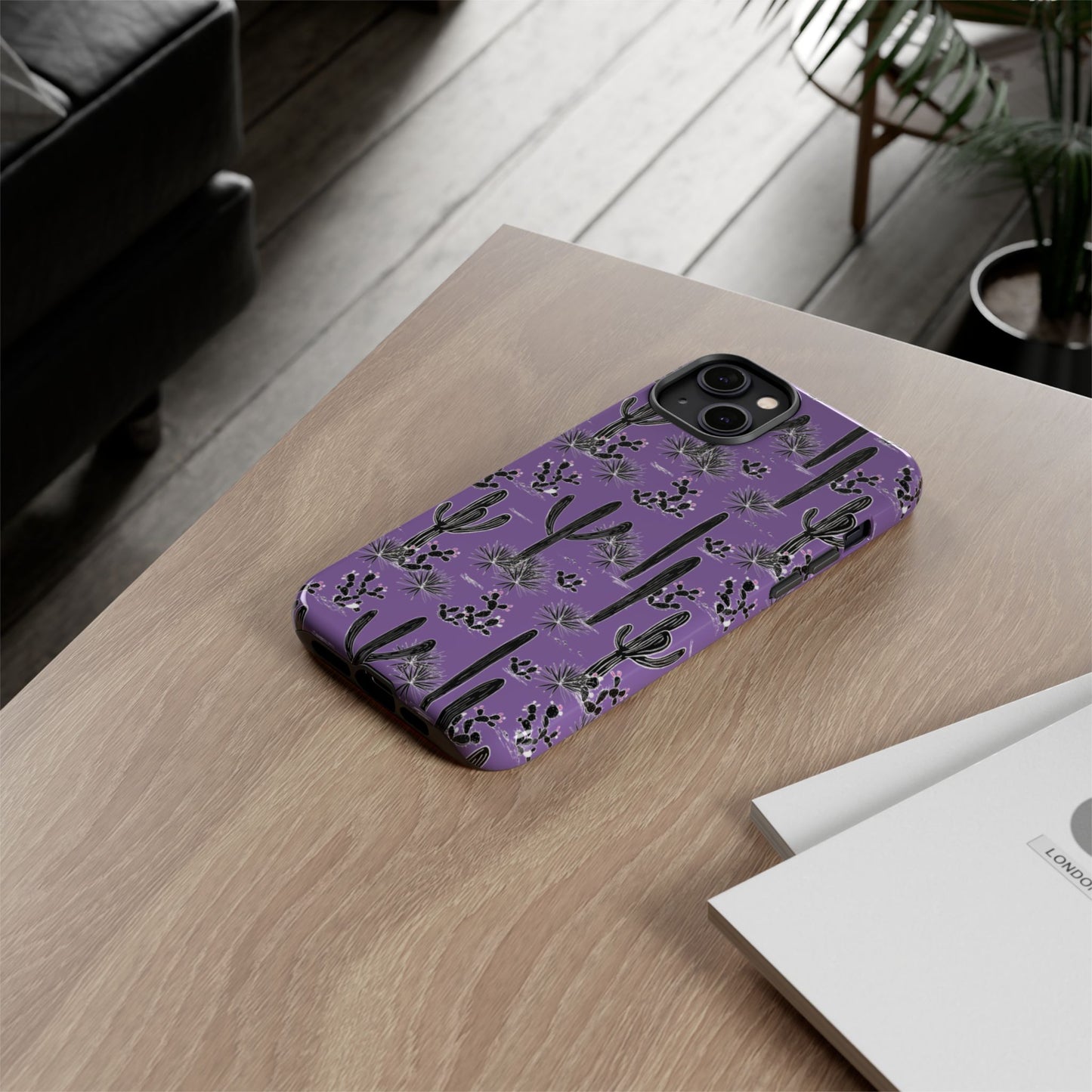 Purple Cactus Love Phone Case