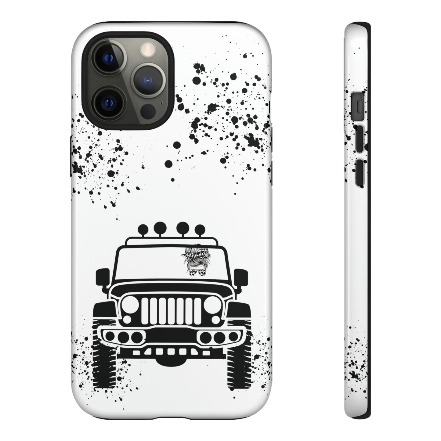 Off Road Girl Cow Print Shades Protective Phone Case for Iphone, Samsung and Google Phones