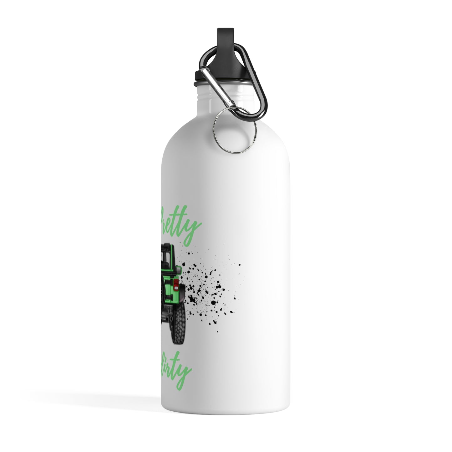 Look Pretty Play Dirty Green Stainless Steel Water Bottle