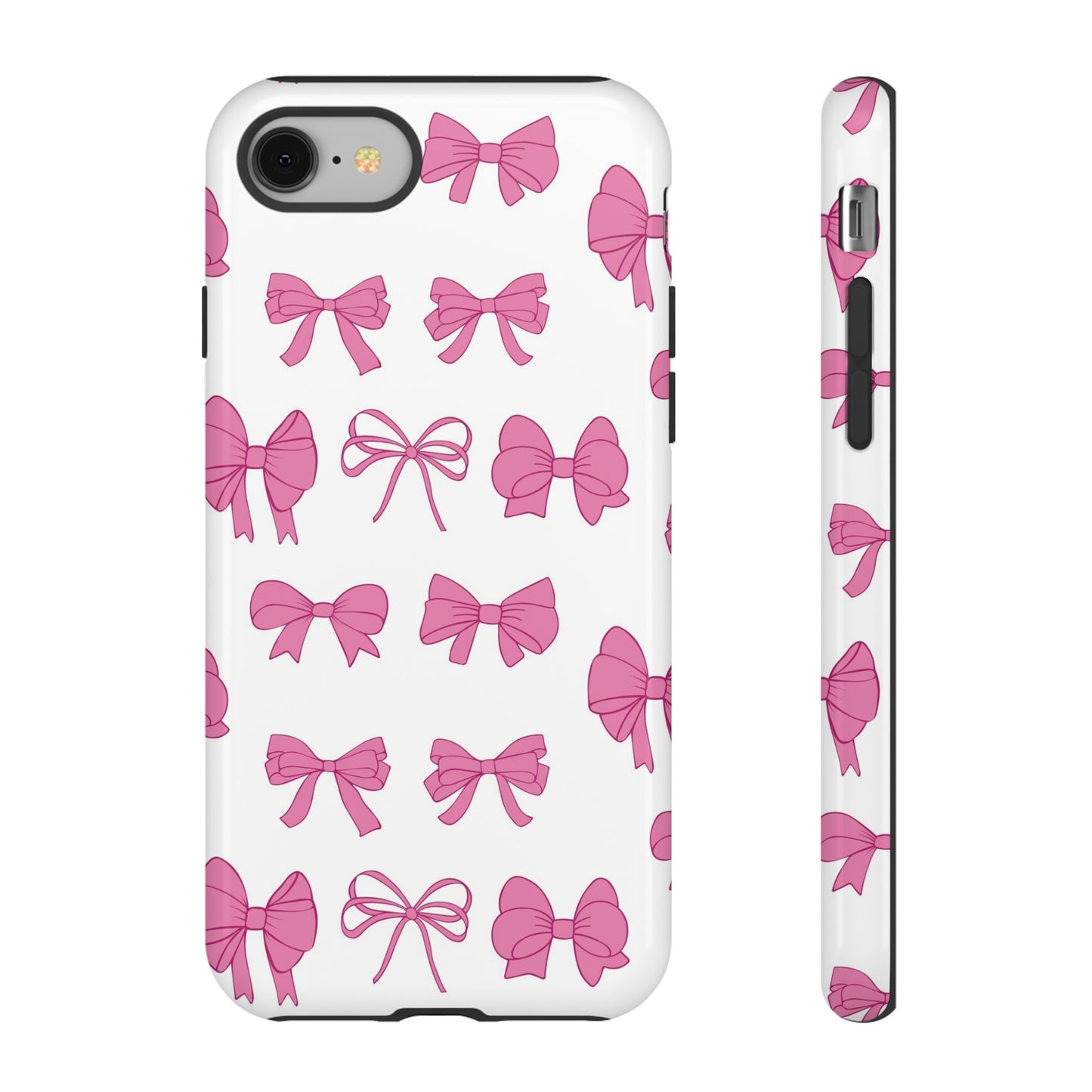 Pink Bows Protective Phone Case for Iphone, Samsung and Google Phones