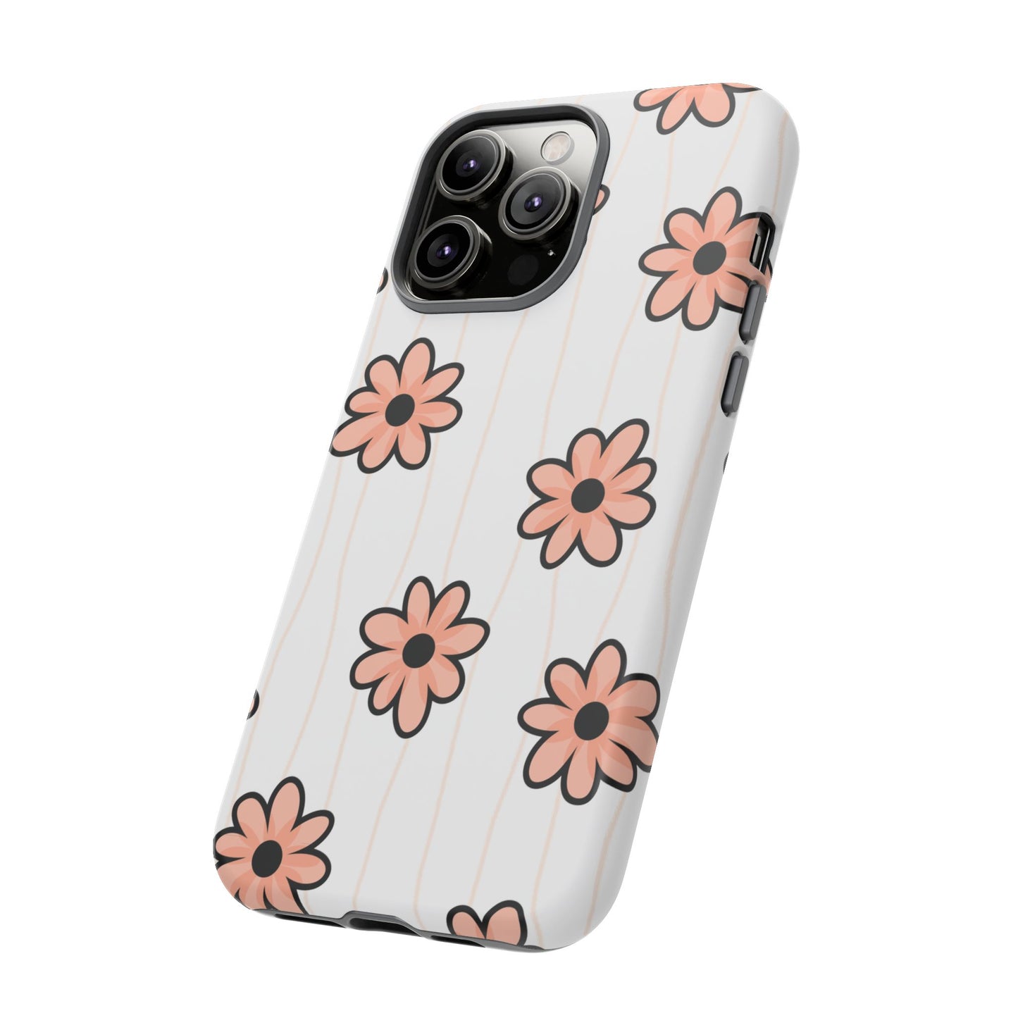 Pink Flowers Protective Phone Case