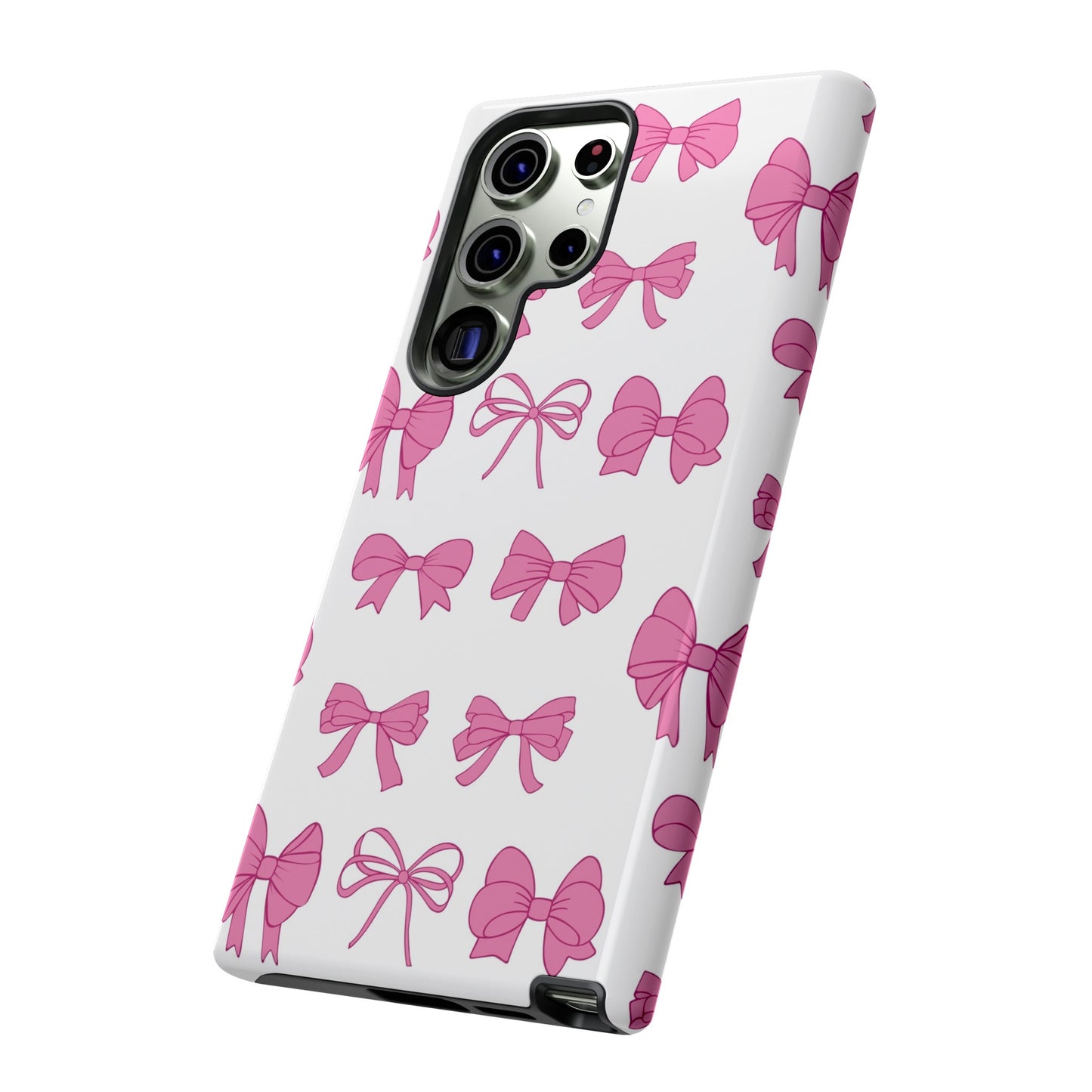 Pink Bows Protective Phone Case for Iphone, Samsung and Google Phones