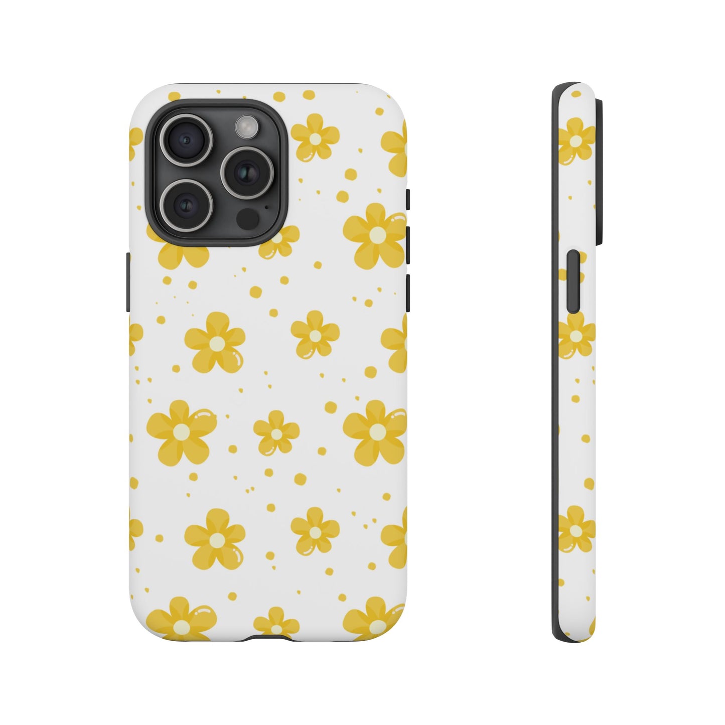 Yellow Flowers Protective Phone Case for Google, Apple and Samsung Phones