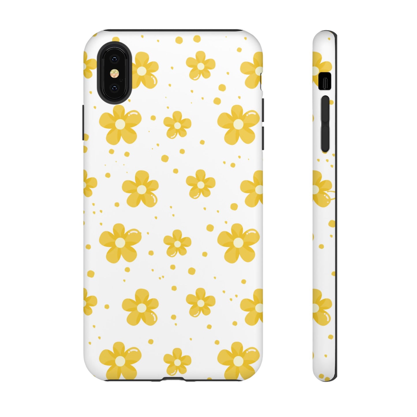 Yellow Flowers Protective Phone Case for Google, Apple and Samsung Phones