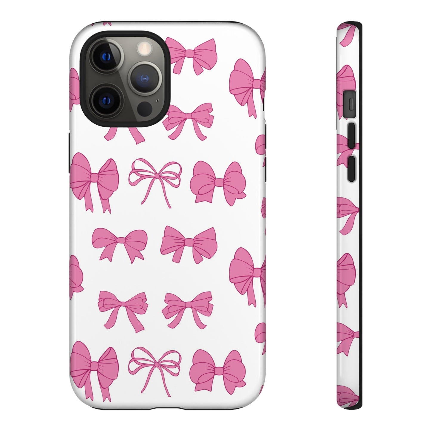Pink Bows Protective Phone Case for Iphone, Samsung and Google Phones