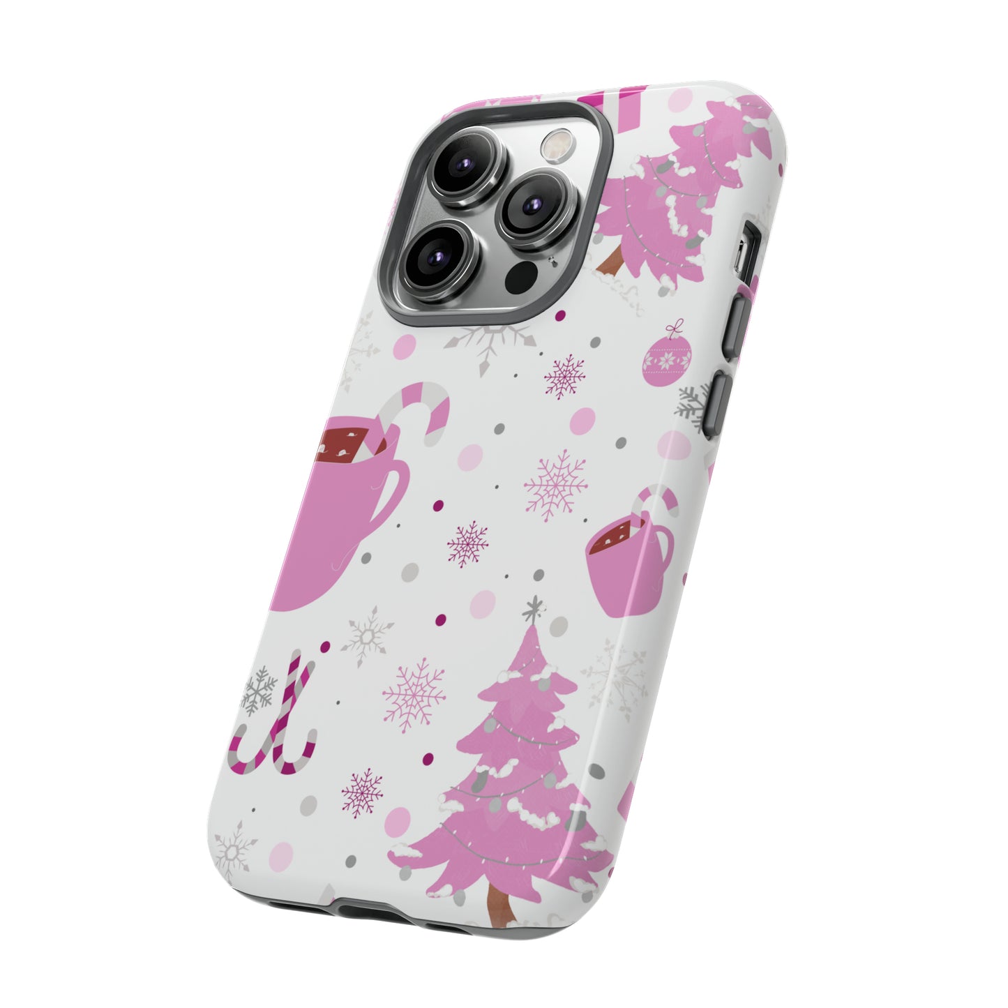 Pink Christmas Protective Case for Iphone, Samsung and