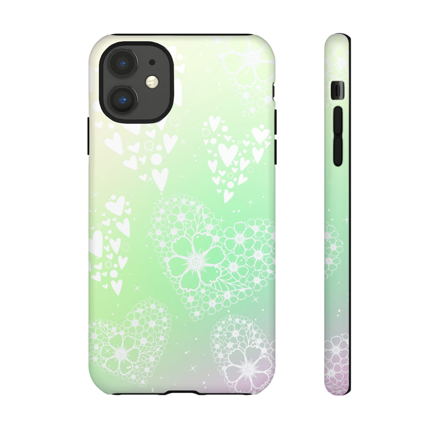 Pastel Heart Ombre Protective Case for Iphone, Google and Samsung