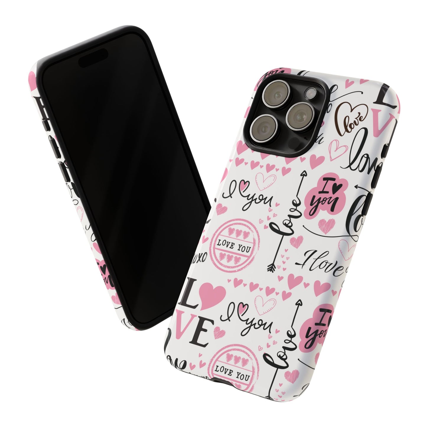 Valentine Love Pink Protective Phone Case for Iphone, Samsung and Google Devices