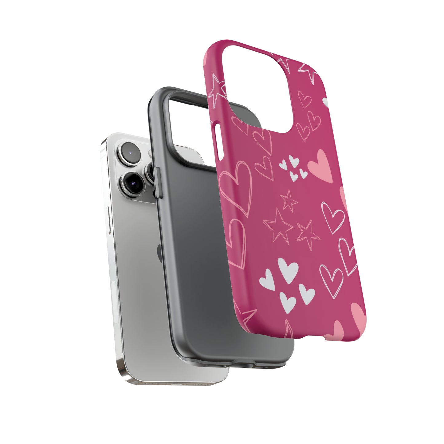 Heart and Stars Protective Case for Google, IPhone and Samsung phones