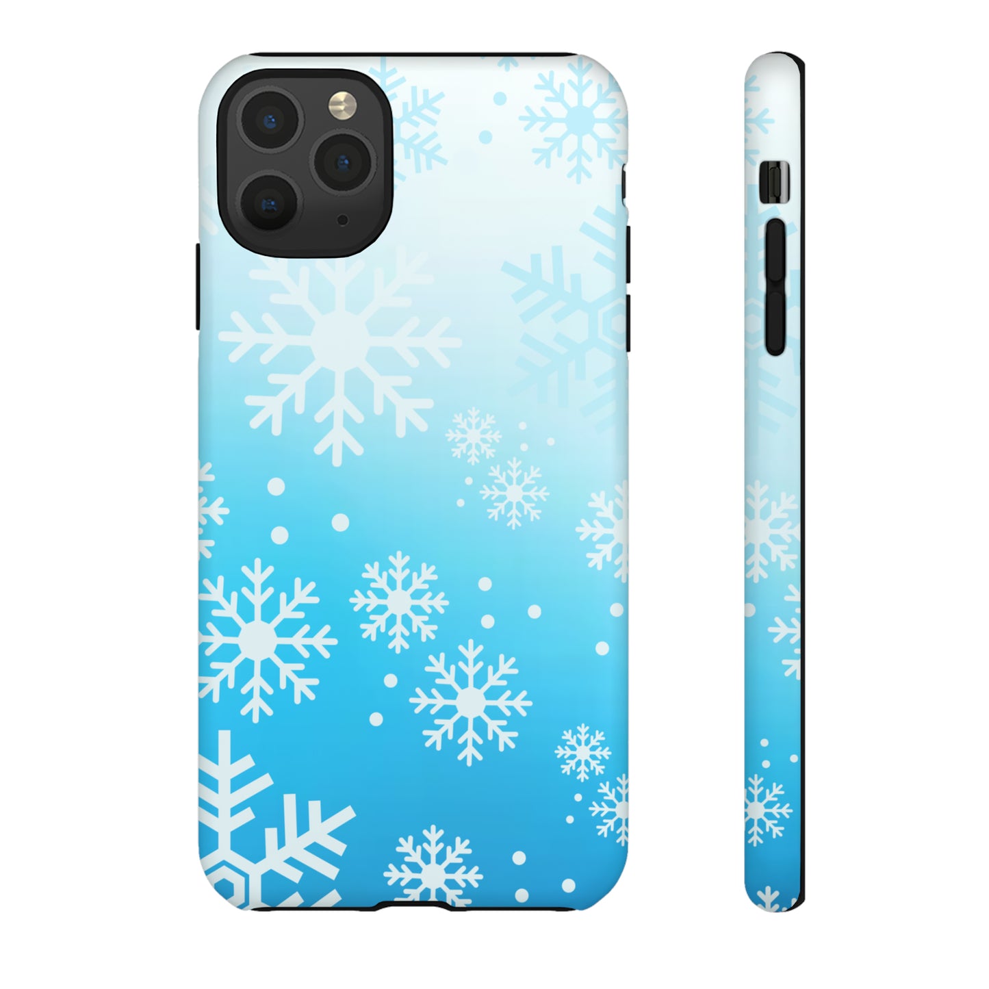 Winter, frozen, snowflake ombré protective phone case for Google, Samsung and IPhone