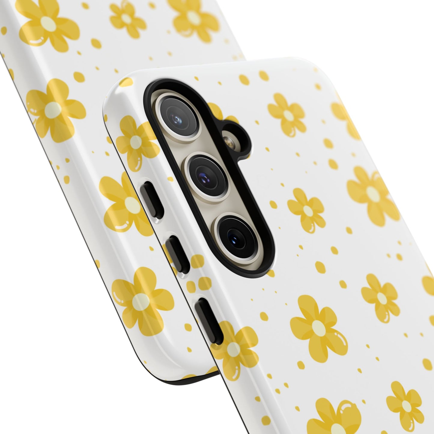 Yellow Flowers Protective Phone Case for Google, Apple and Samsung Phones