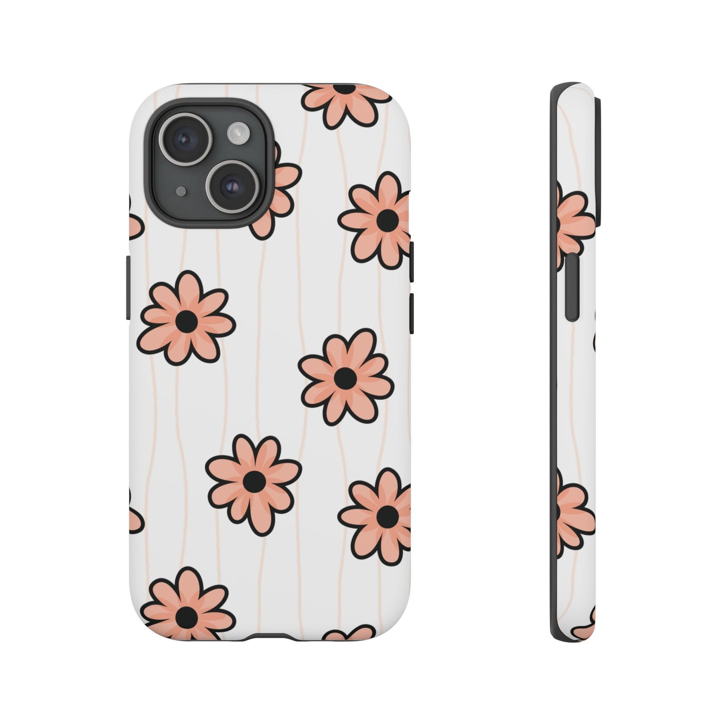 Pink Flowers Protective Phone Case