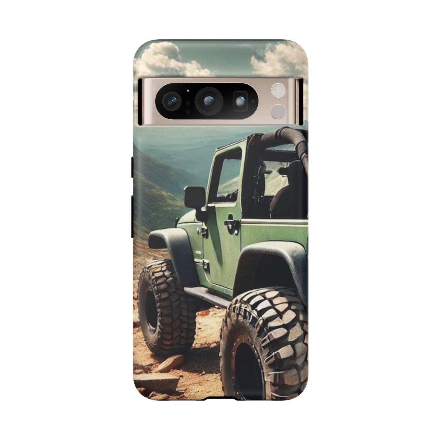 Green Jeep Protective Phone Case