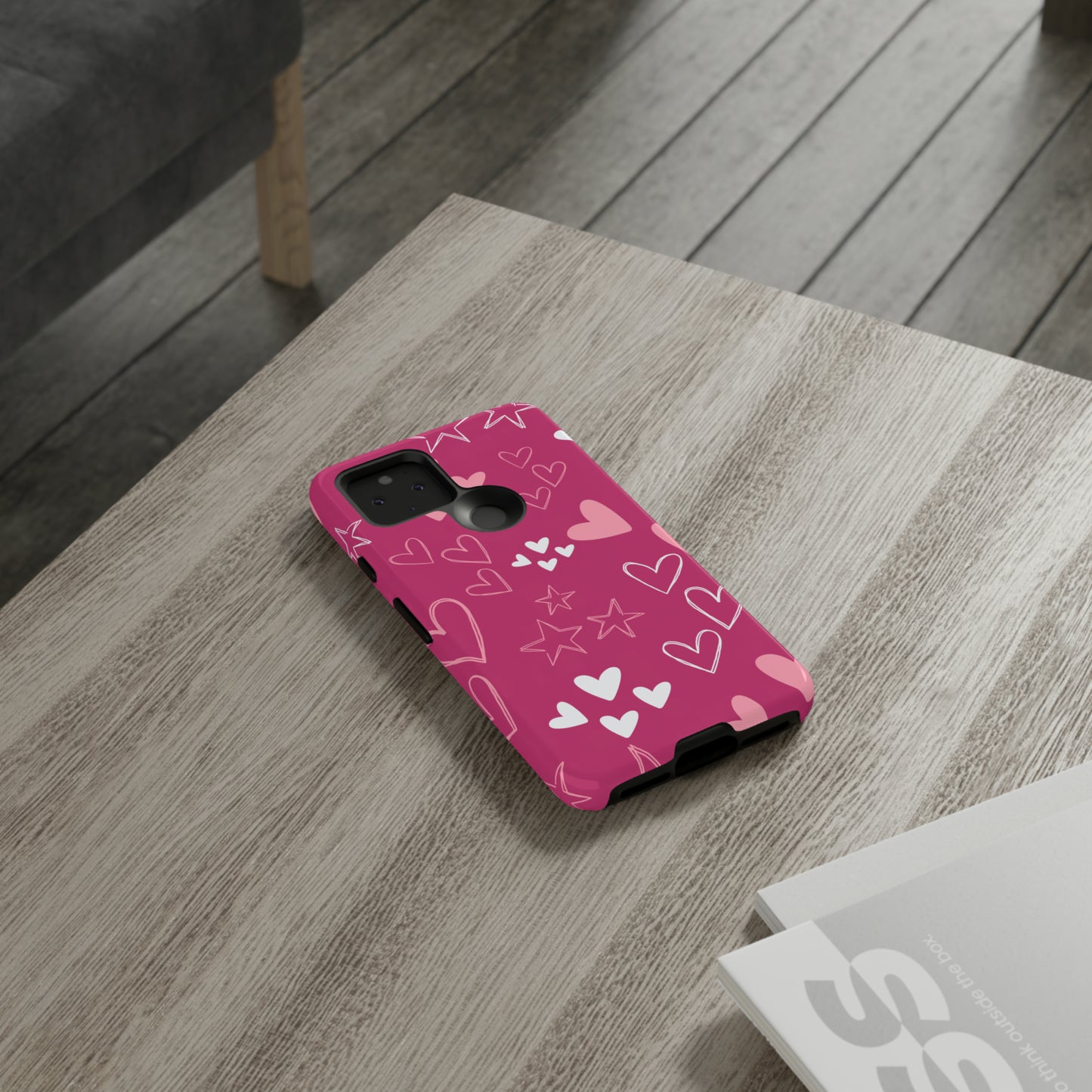 Heart and Stars Protective Case for Google, IPhone and Samsung phones