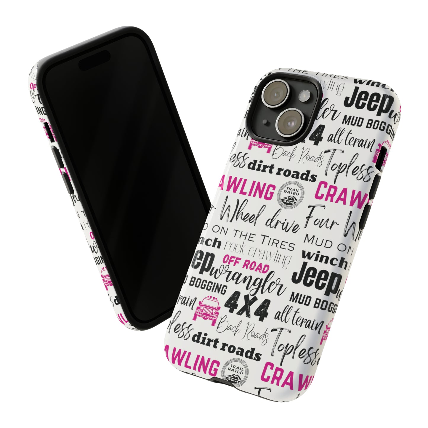 Off Road Subway Art Splash of Pink Protective Phone Case for Iphone, Samsung and Google Phones