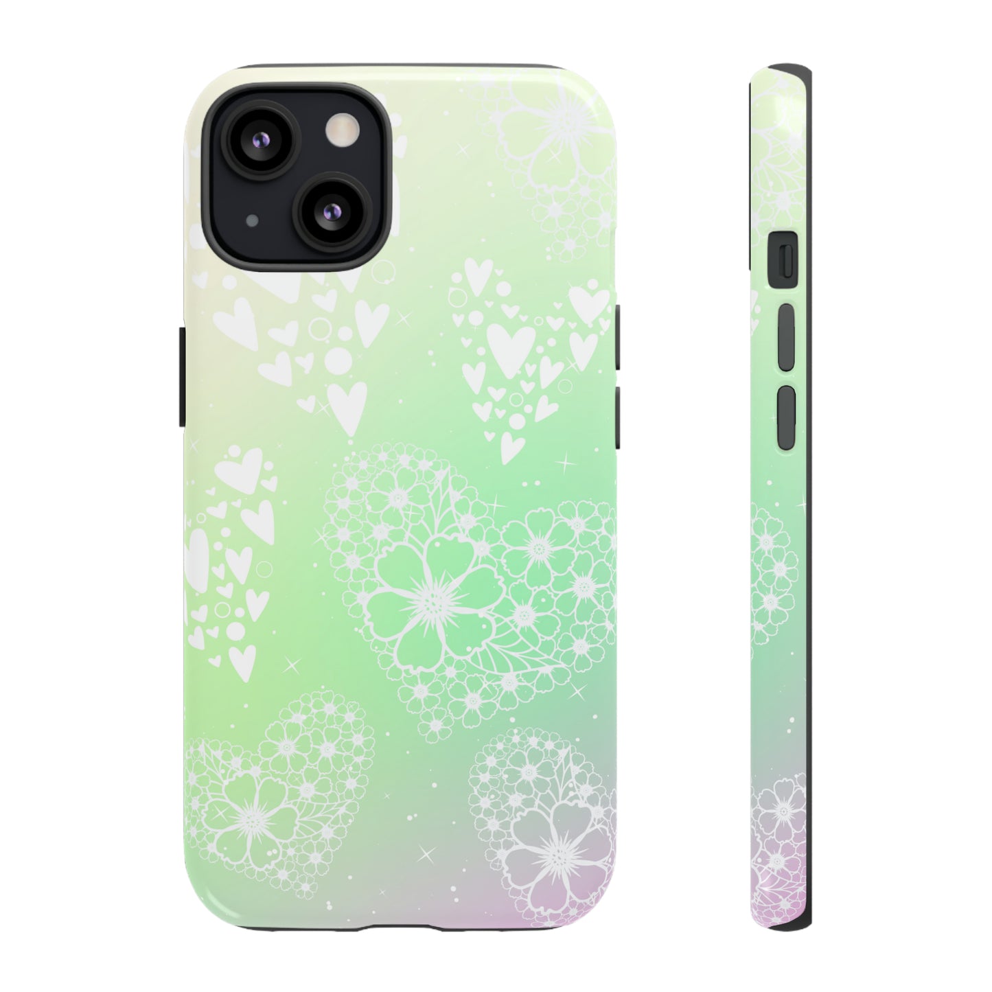 Pastel Heart Ombre Protective Case for Iphone, Google and Samsung