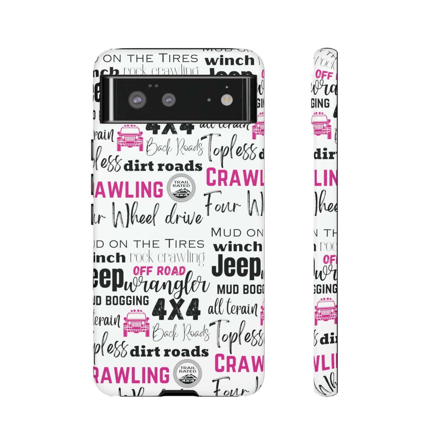 Off Road Subway Art Splash of Pink Protective Phone Case for Iphone, Samsung and Google Phones