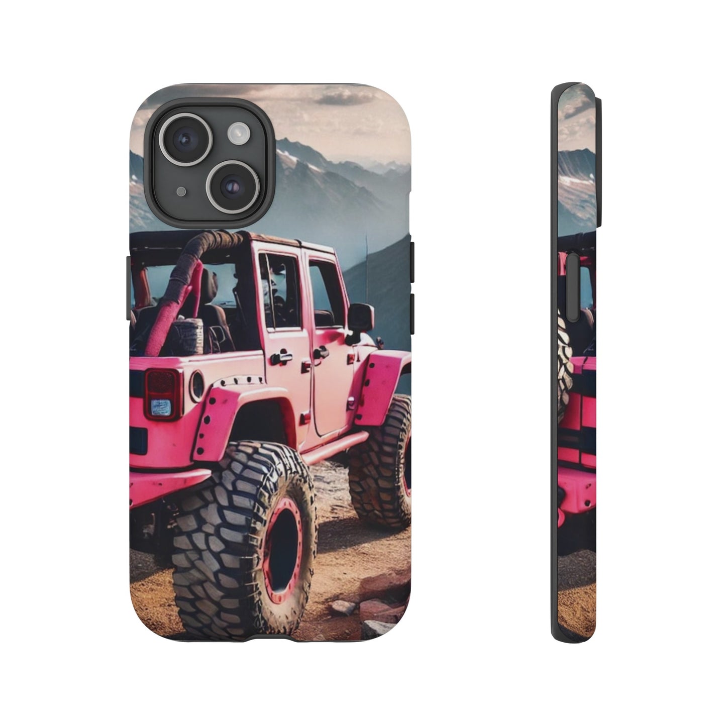 Pink Jeep Protective Phone Case