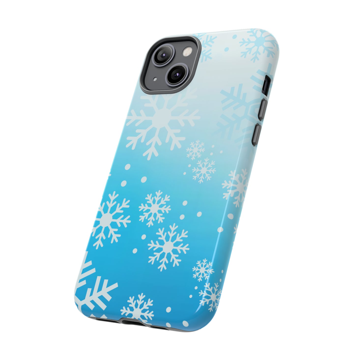 Winter, frozen, snowflake ombré protective phone case for Google, Samsung and IPhone