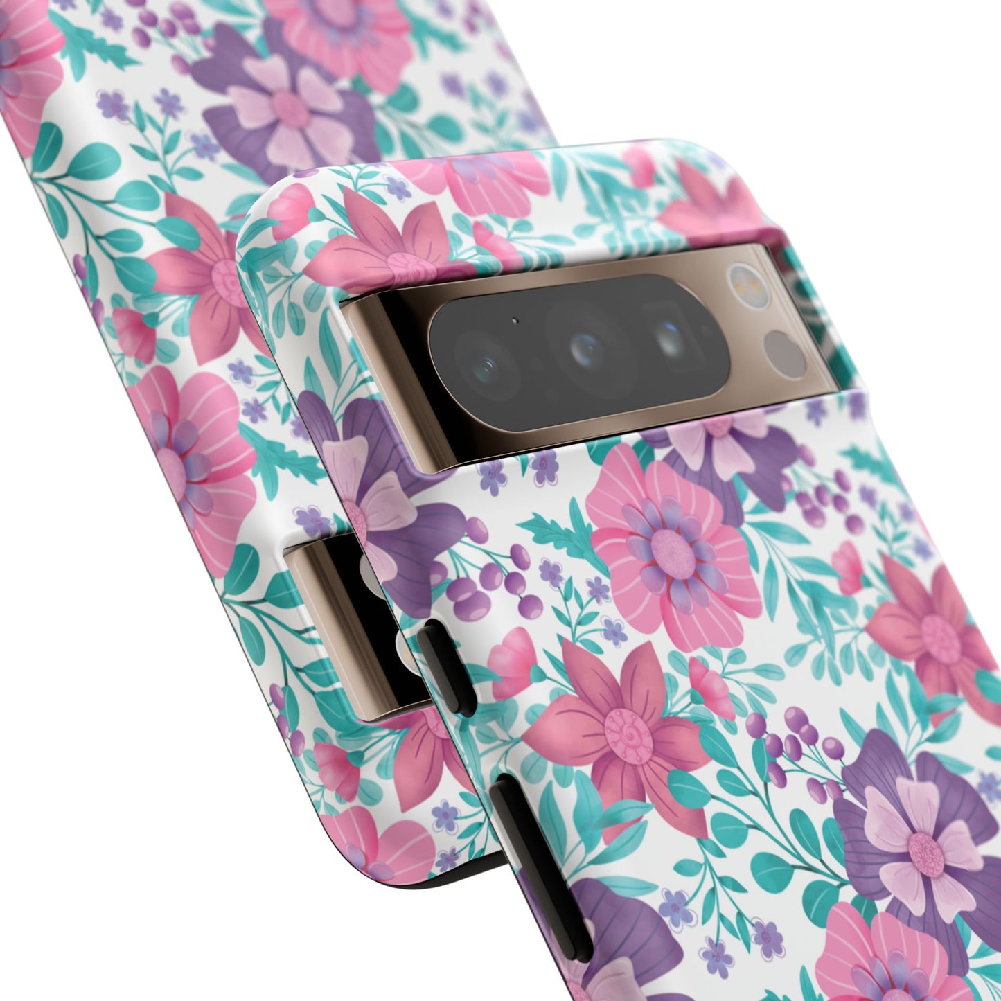 Pastel Flowers Protective Phone Case