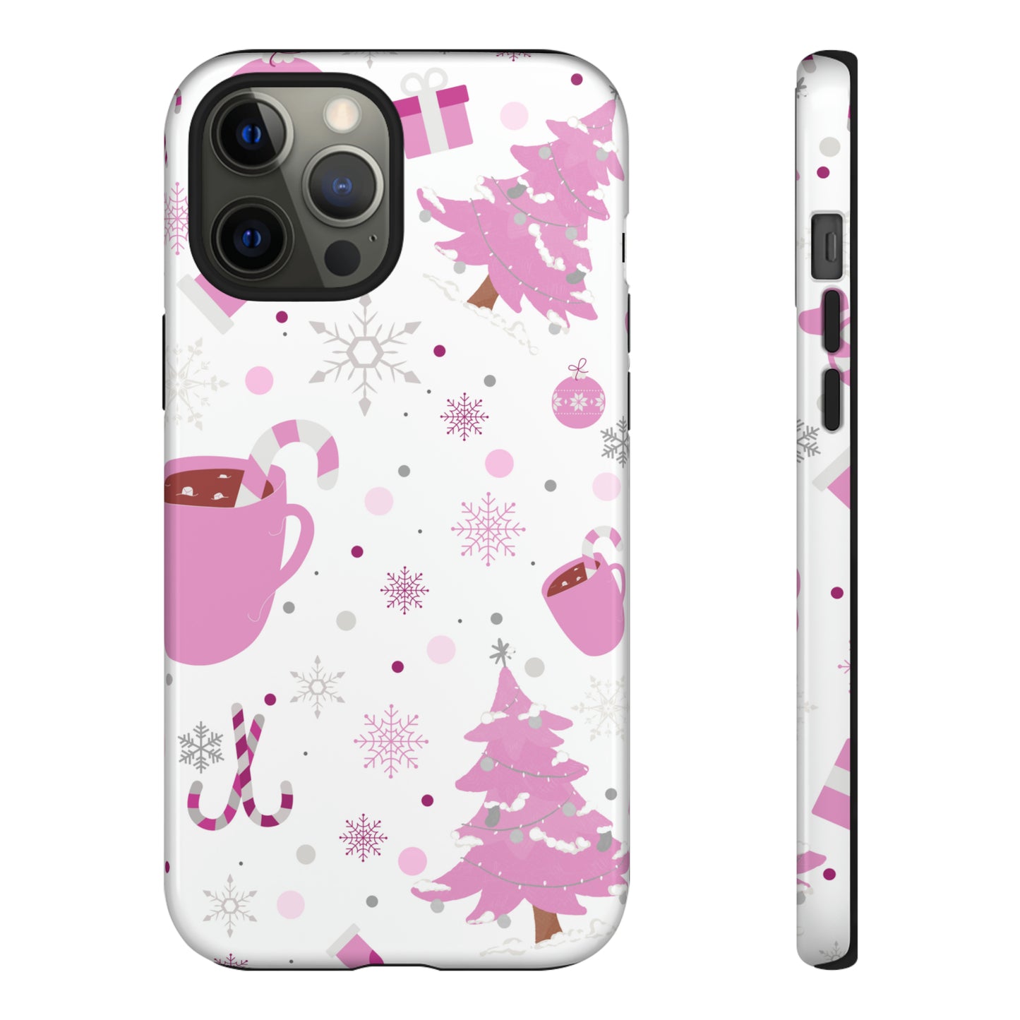 Pink Christmas Protective Case for Iphone, Samsung and