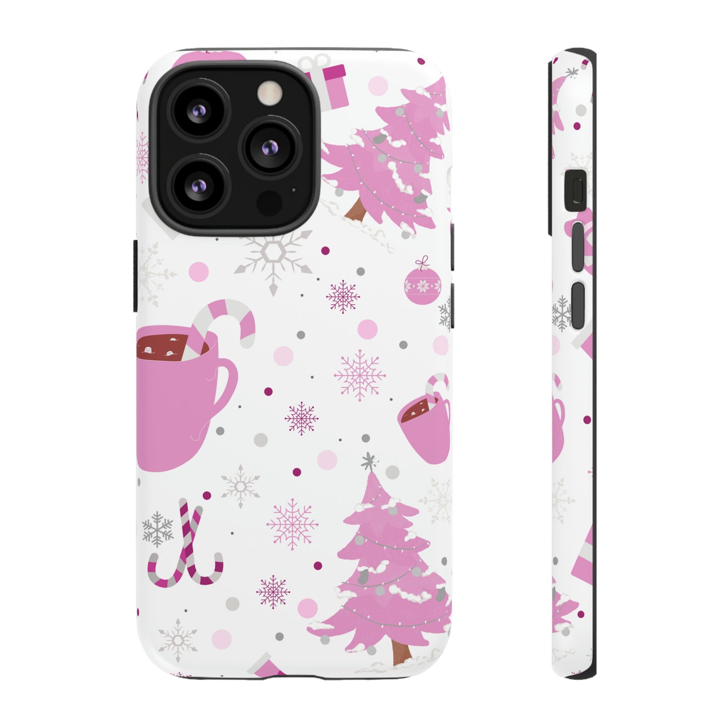 Pink Christmas Protective Case for Iphone, Samsung and