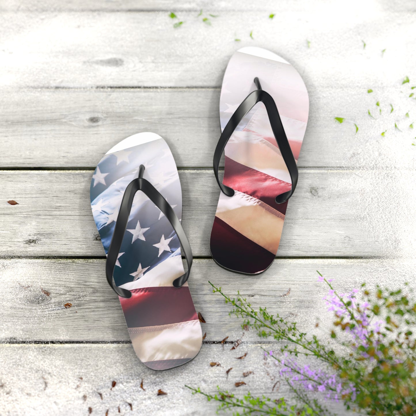 American Flag Summer Flip Flops