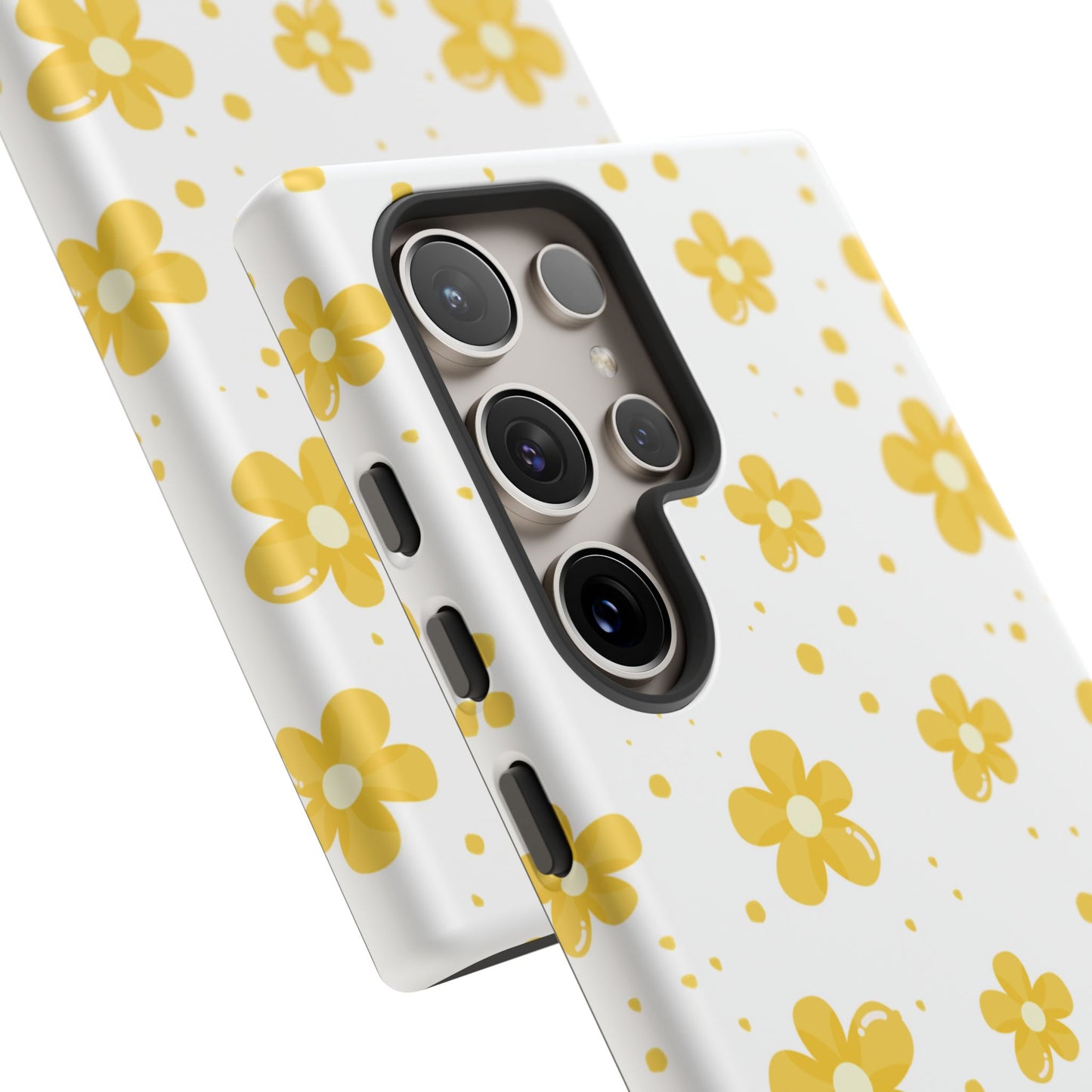 Yellow Flowers Protective Phone Case for Google, Apple and Samsung Phones